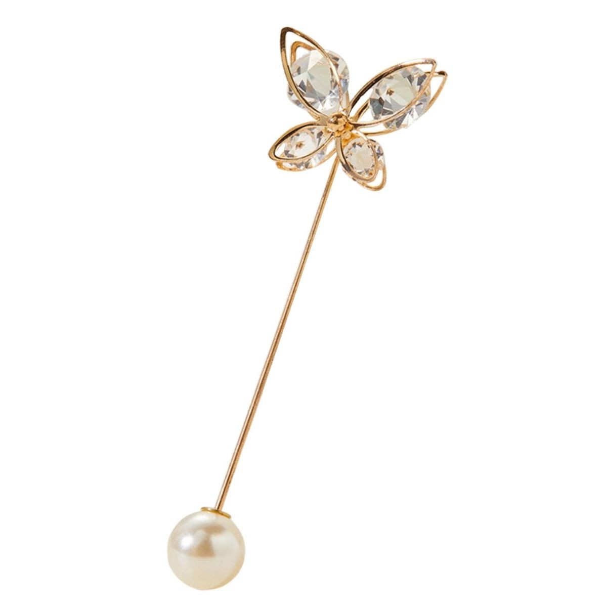 Épingle décorative Papillon en Cristaux et Perle