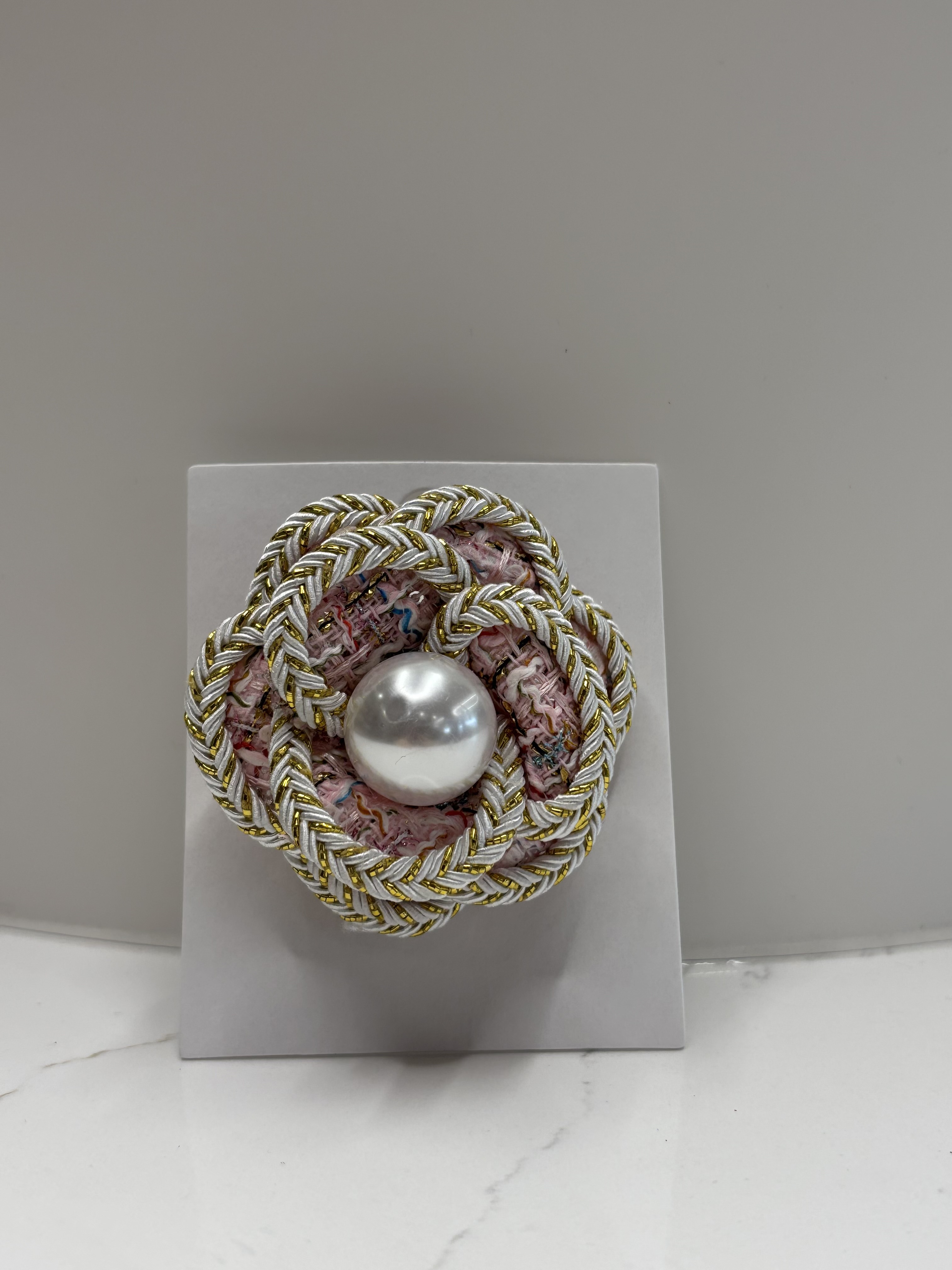 Broche à fleur rose Tom & Eva 