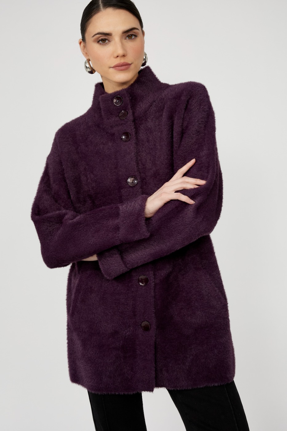 Manteau à col mao Frank Lyman 