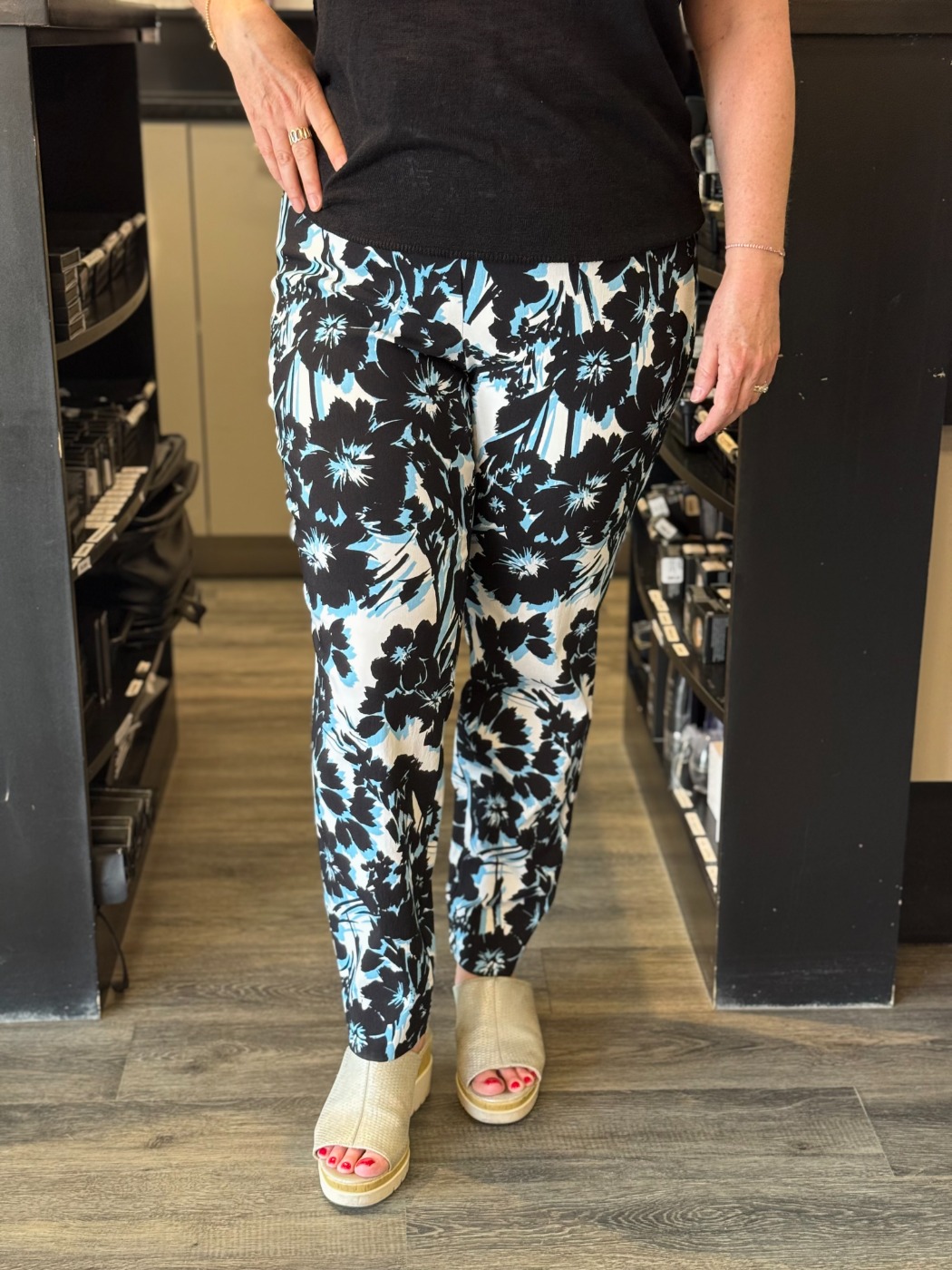 Pantalon a Motif de Fleur Up 68502