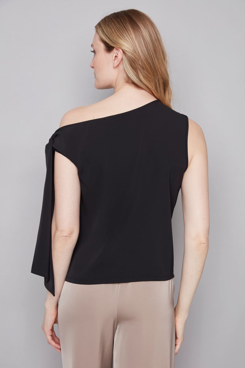 Encolure asymétrique avec épaule à nouer, sans manches ILTM 