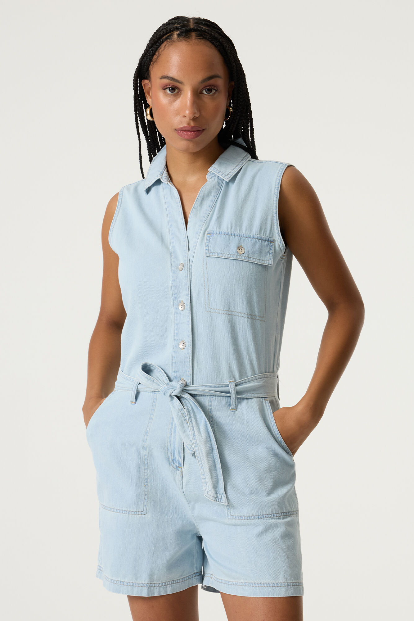 Combinaison en jean sans manches Garcia 