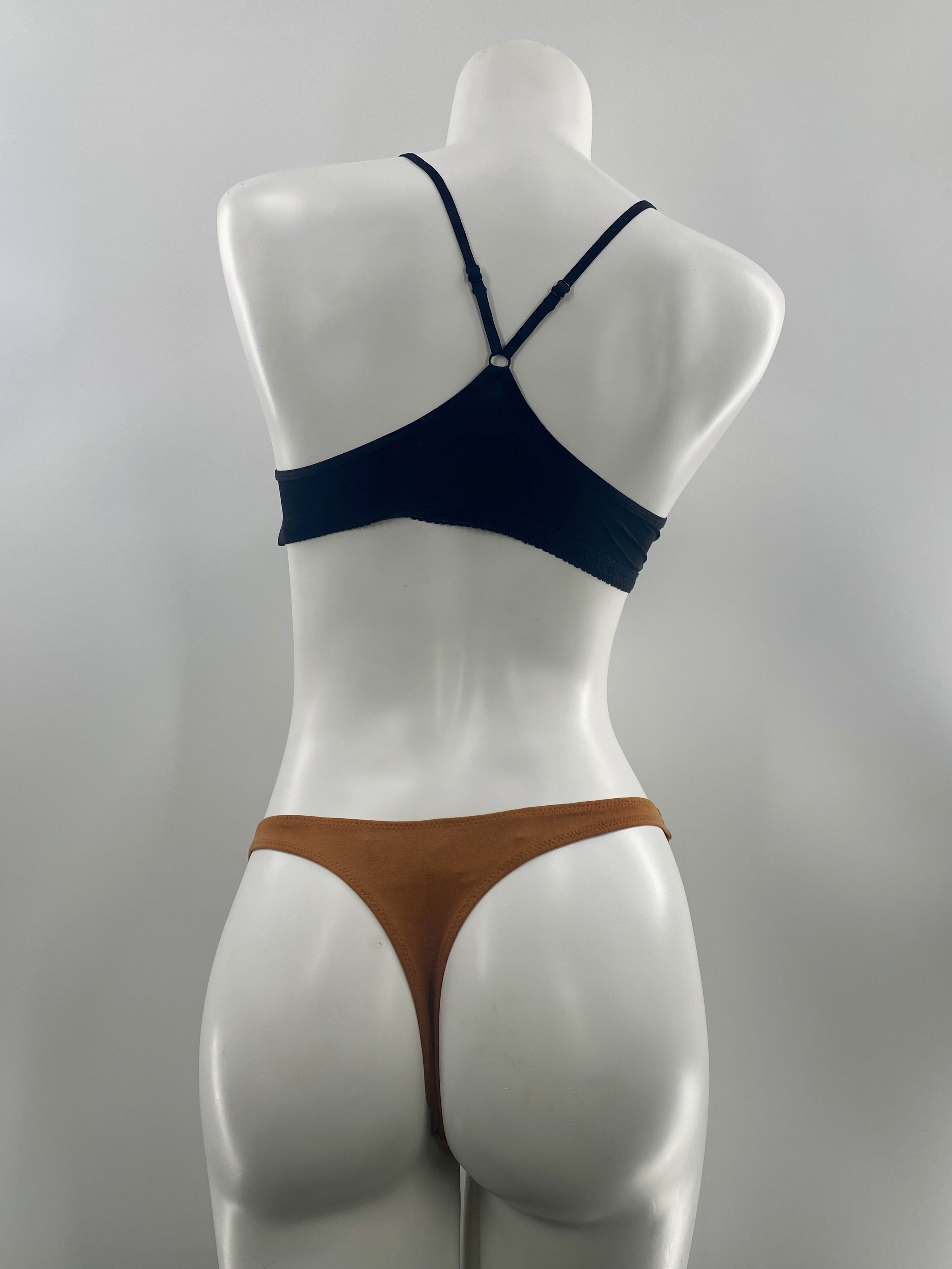 Tanga en coton à taille basse Blush 0249822 