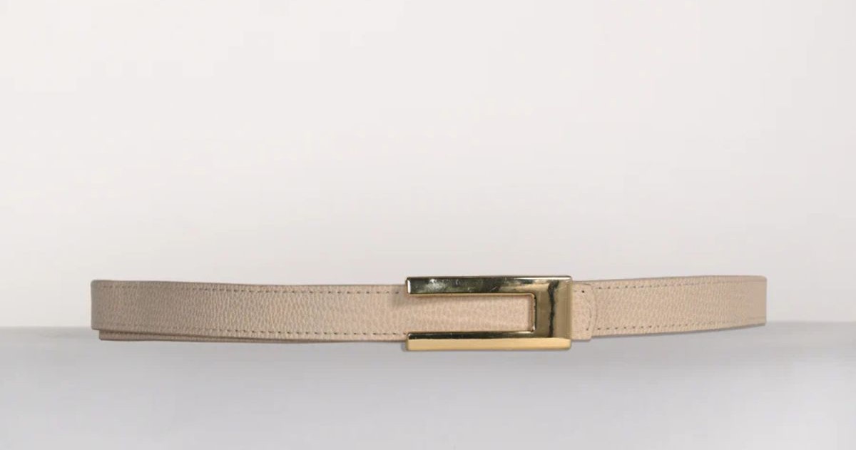 Ceinture fine avec boucle métallique rectangulaire Frank Lyman 