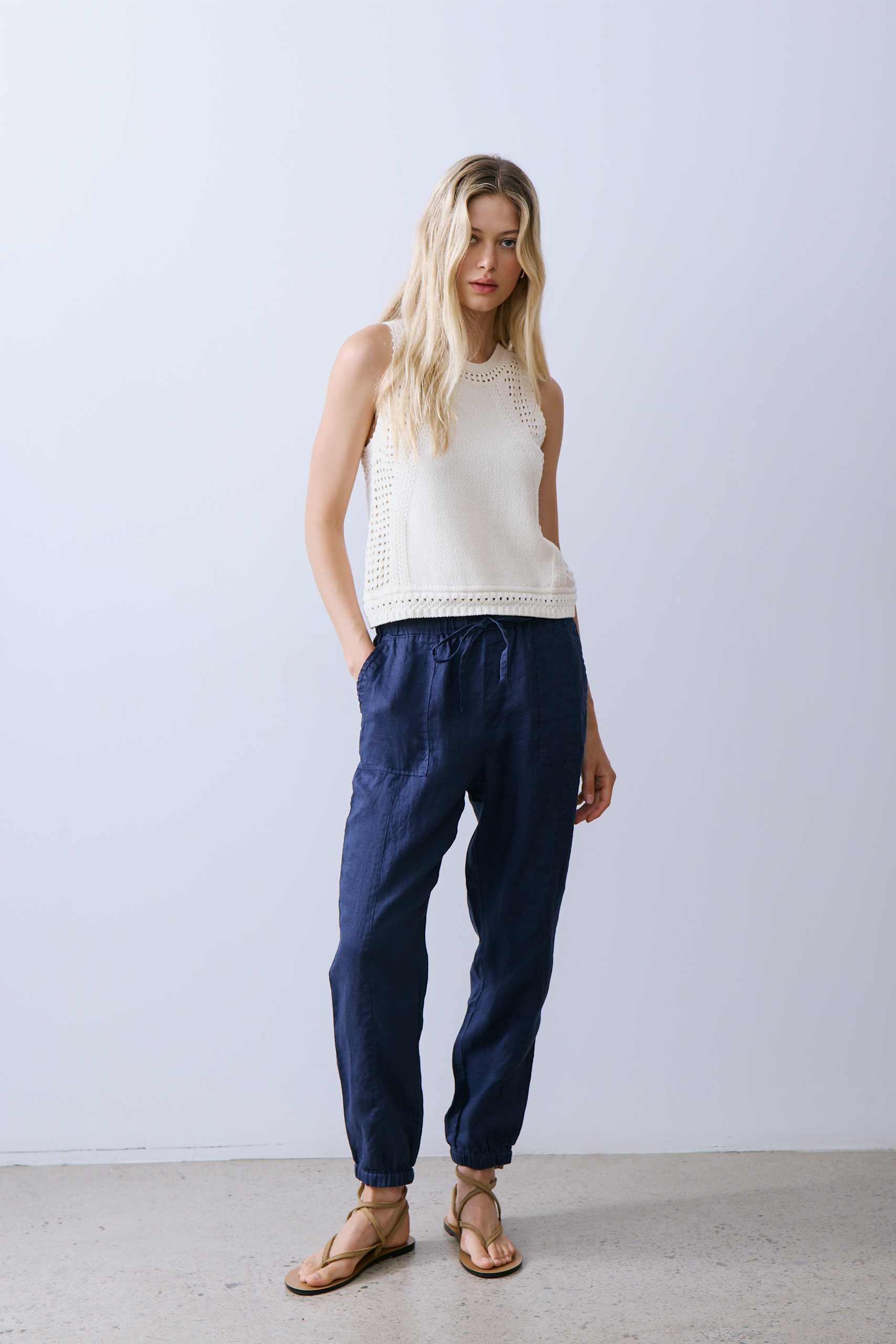 Pantalon en lin Brie Mélissa Nepton 