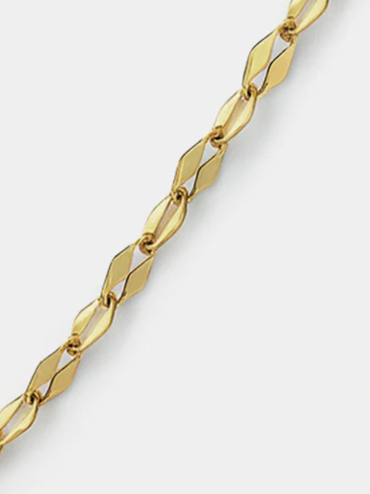 Mini bracelet doré à mailles diamant en acier inoxydable Bizou