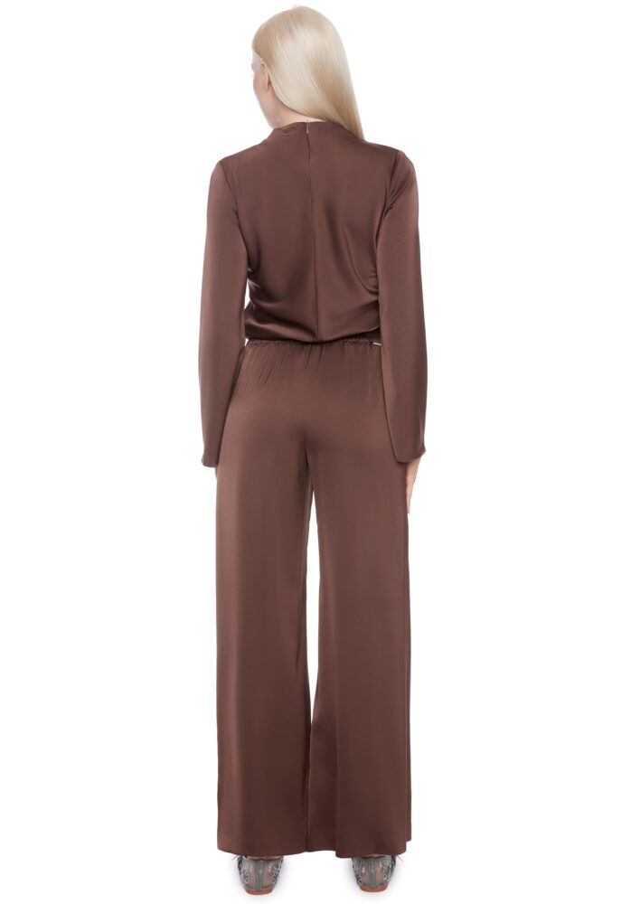 Pantalon large pleine longueur en satin uni ILTM