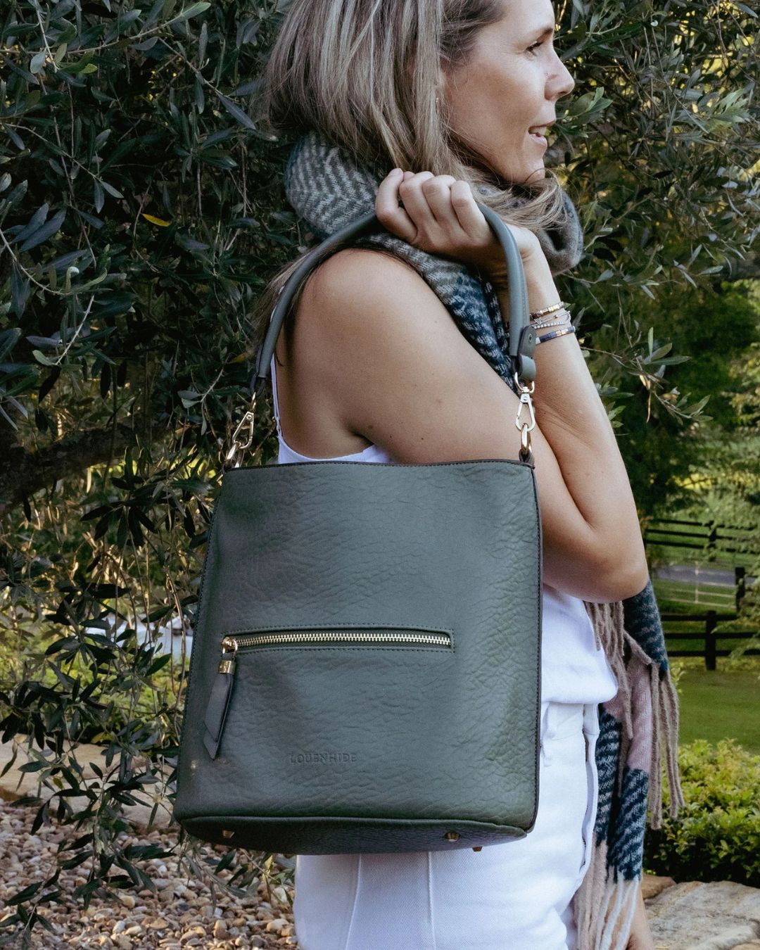 Sac épaule Juno Khaki Louenhide 5725