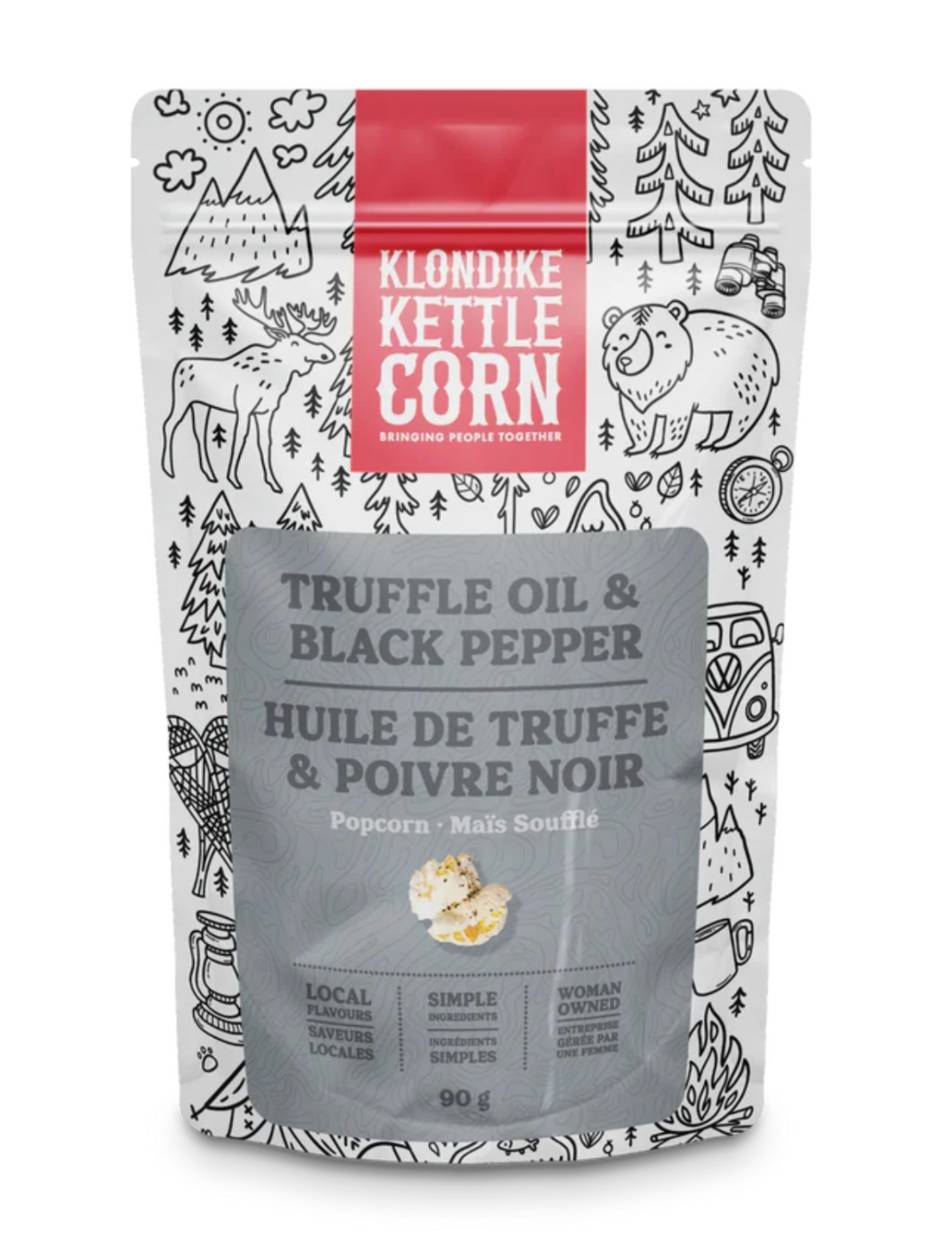 Pop-corn à l’huile de truffe et poivre noir Klondike Kettle Corn