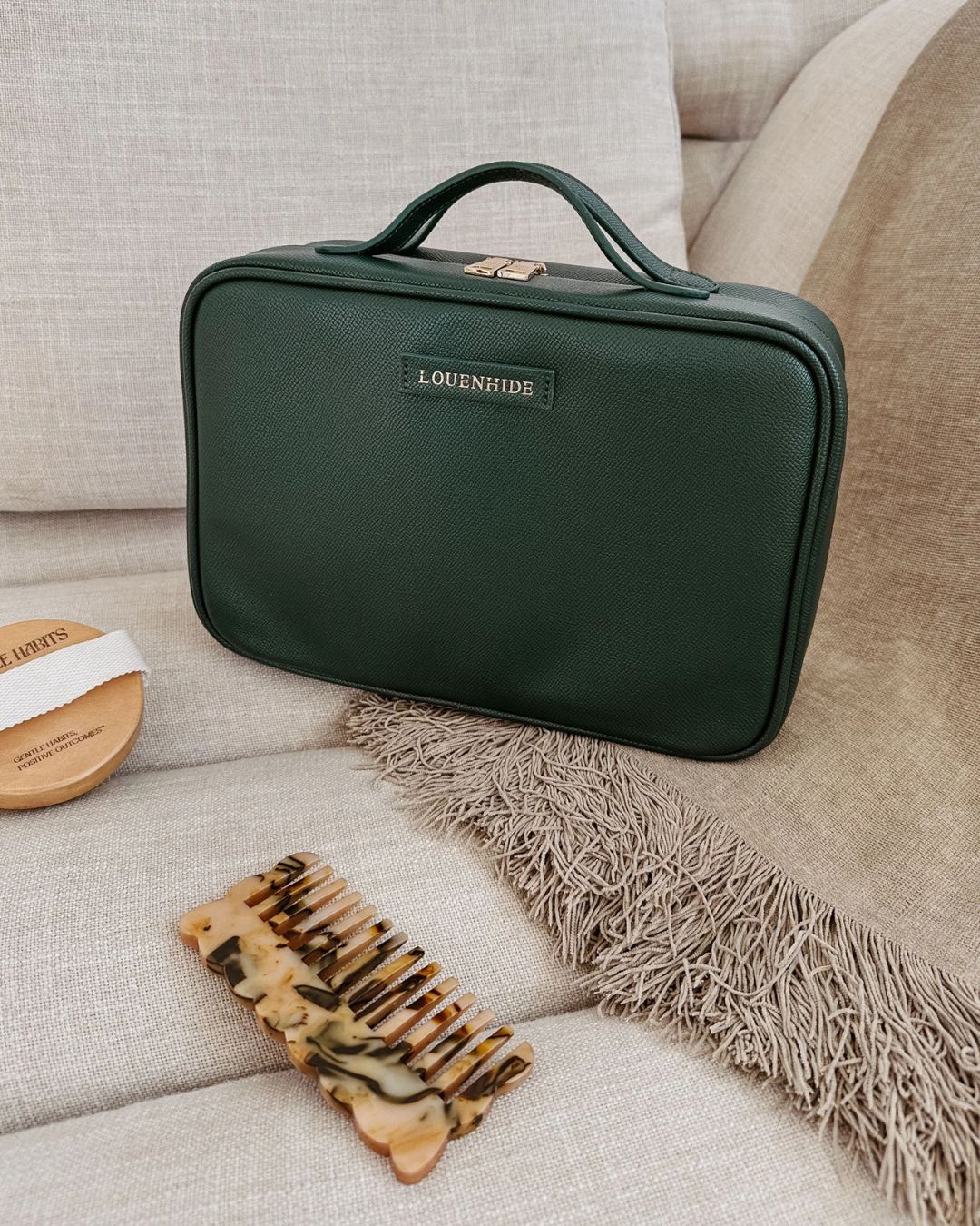 Trousse de beauté Georgie Vert Foret Louenhide 