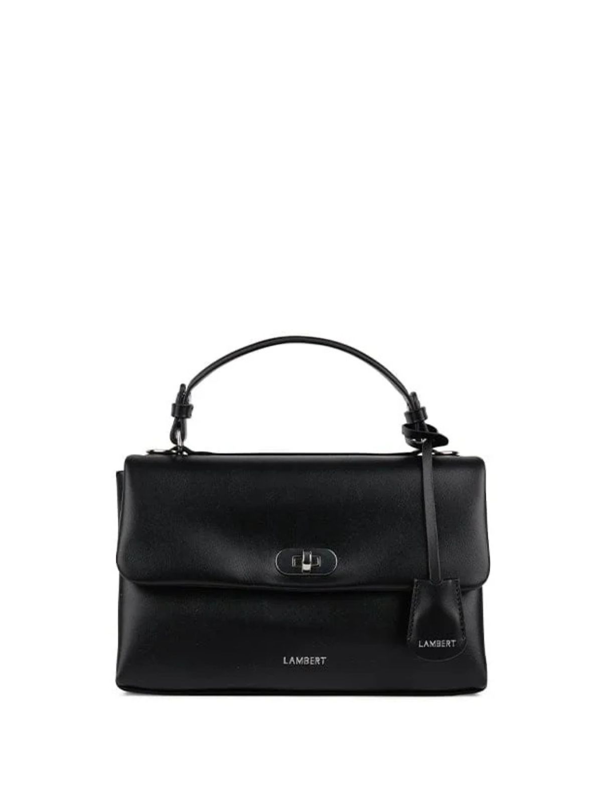 Le Freya- Sac à main 2-en-1 en cuir vegan noir Lambert