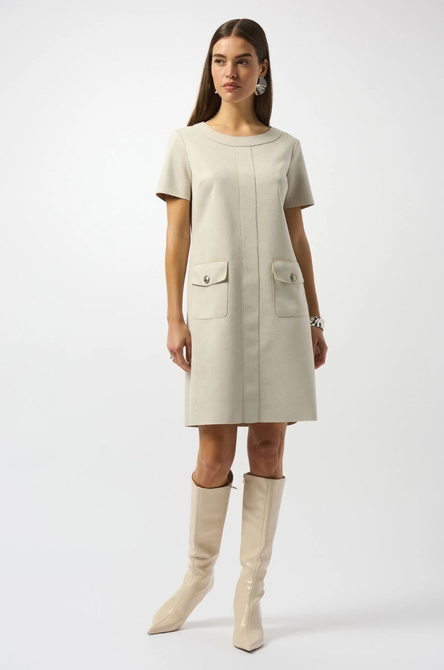 Robe droite en suède scuba Joseph Ribkoff 253280
