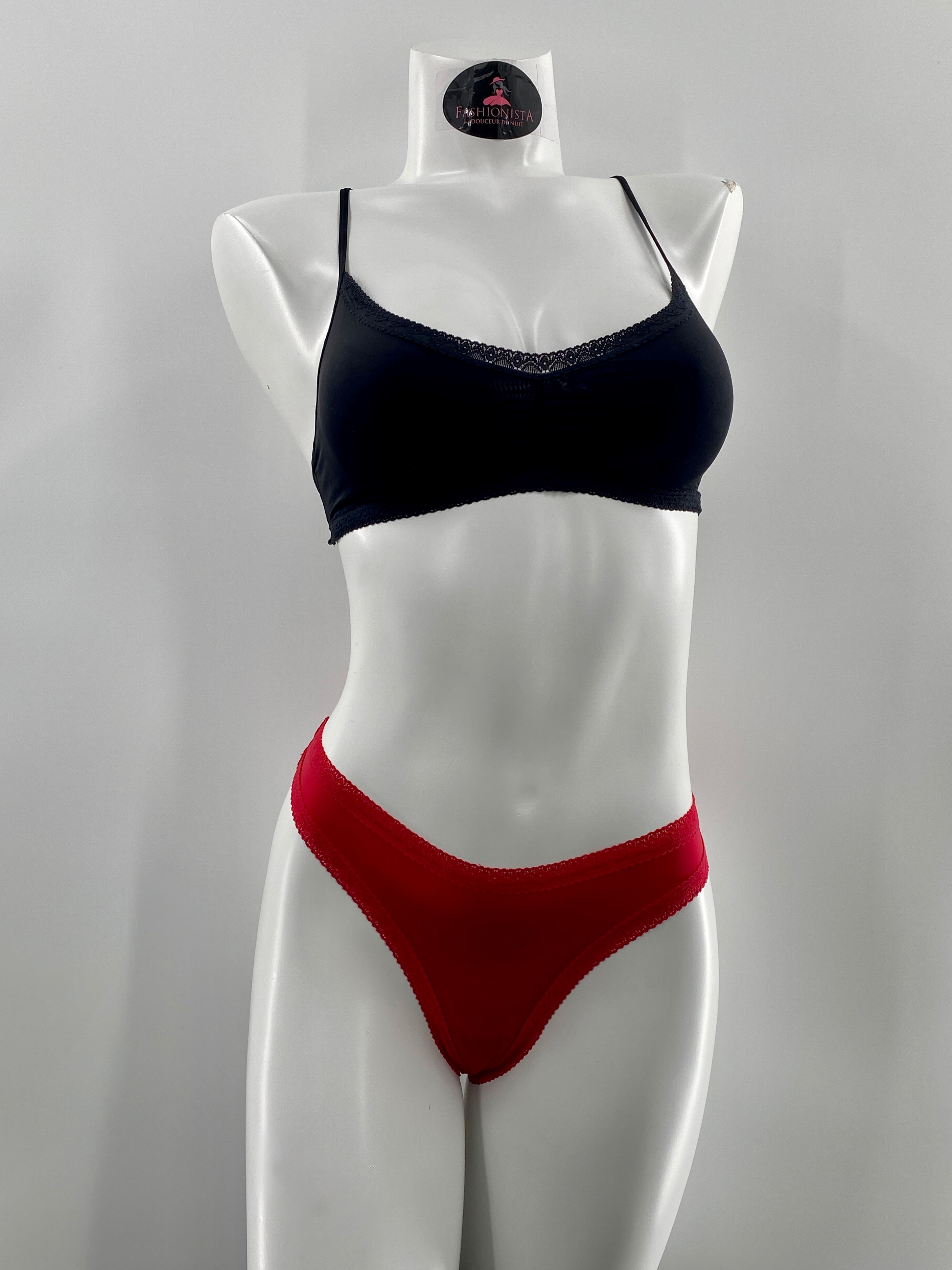 Tanga à Bordure de Dentelle Blush 0229622 