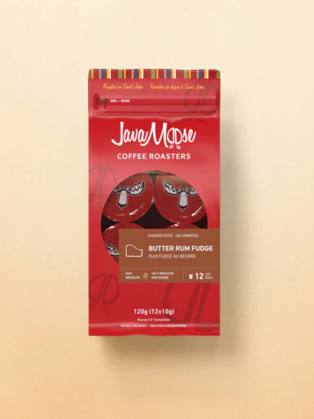  Fudge au beurre et rhum- Capsules à usage unique JavaMoose