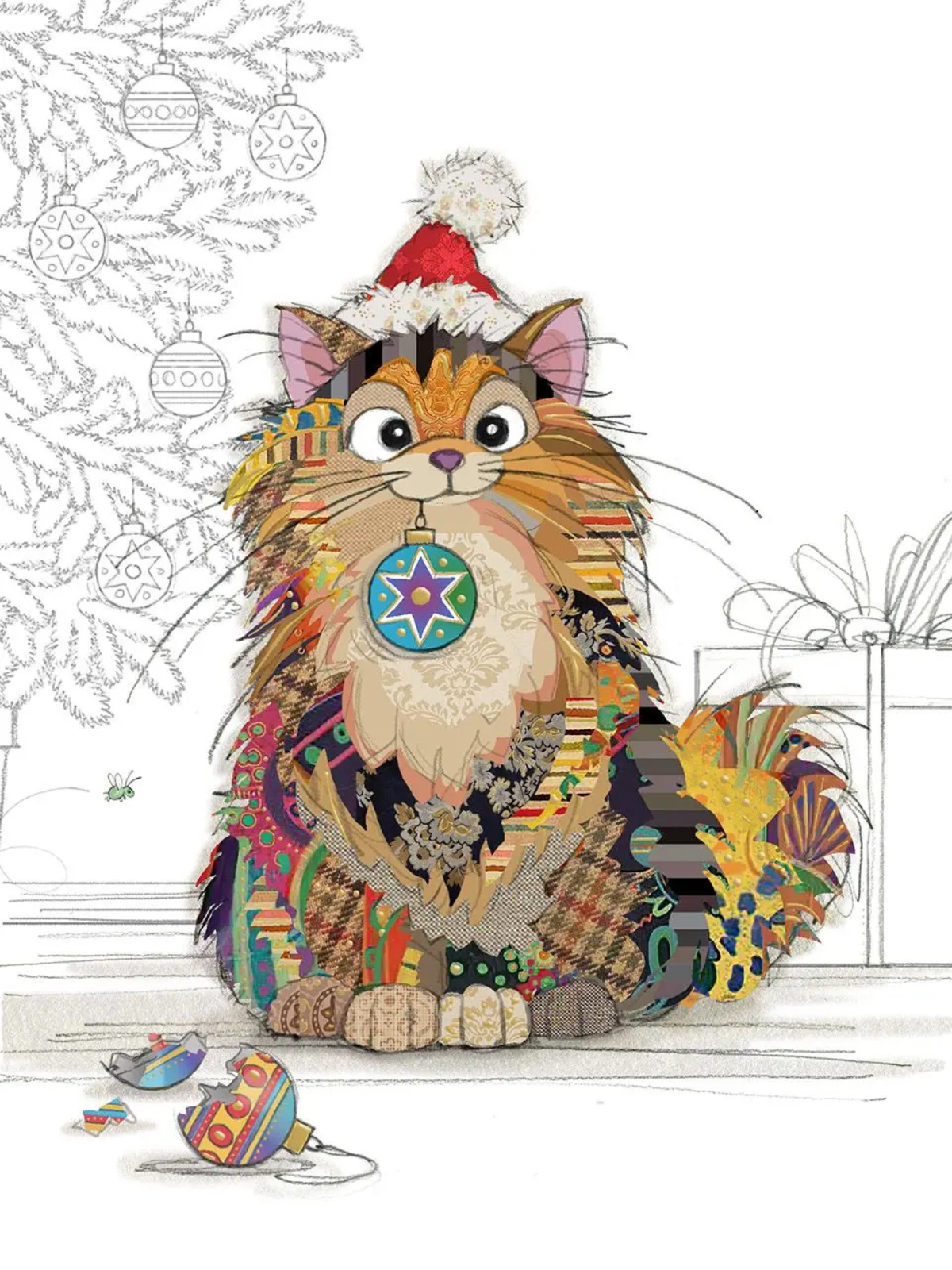 carte - Chat de Noël