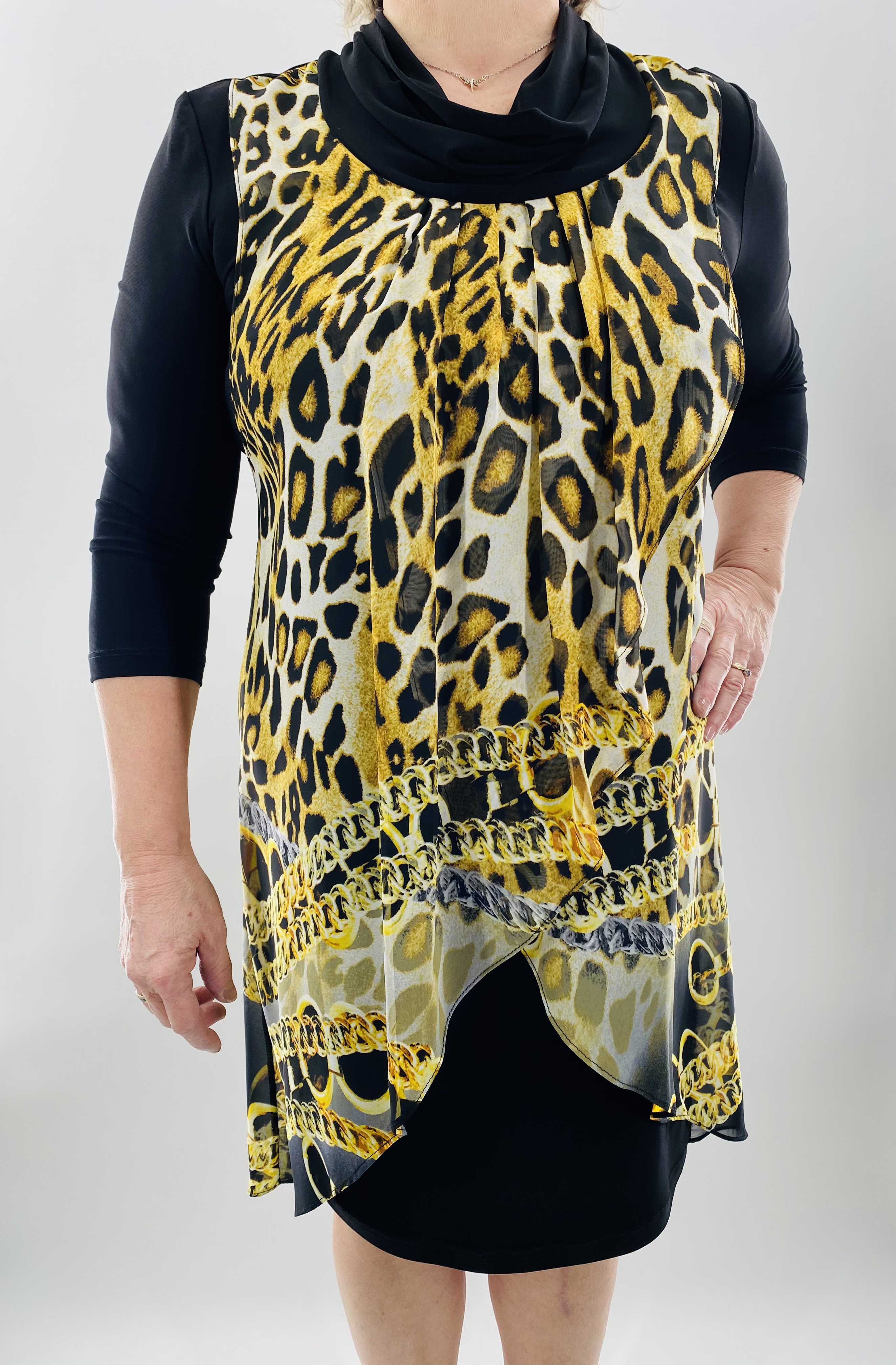 Robe Imprimé Léopard à l'Avant Frank Lyman 194530 
