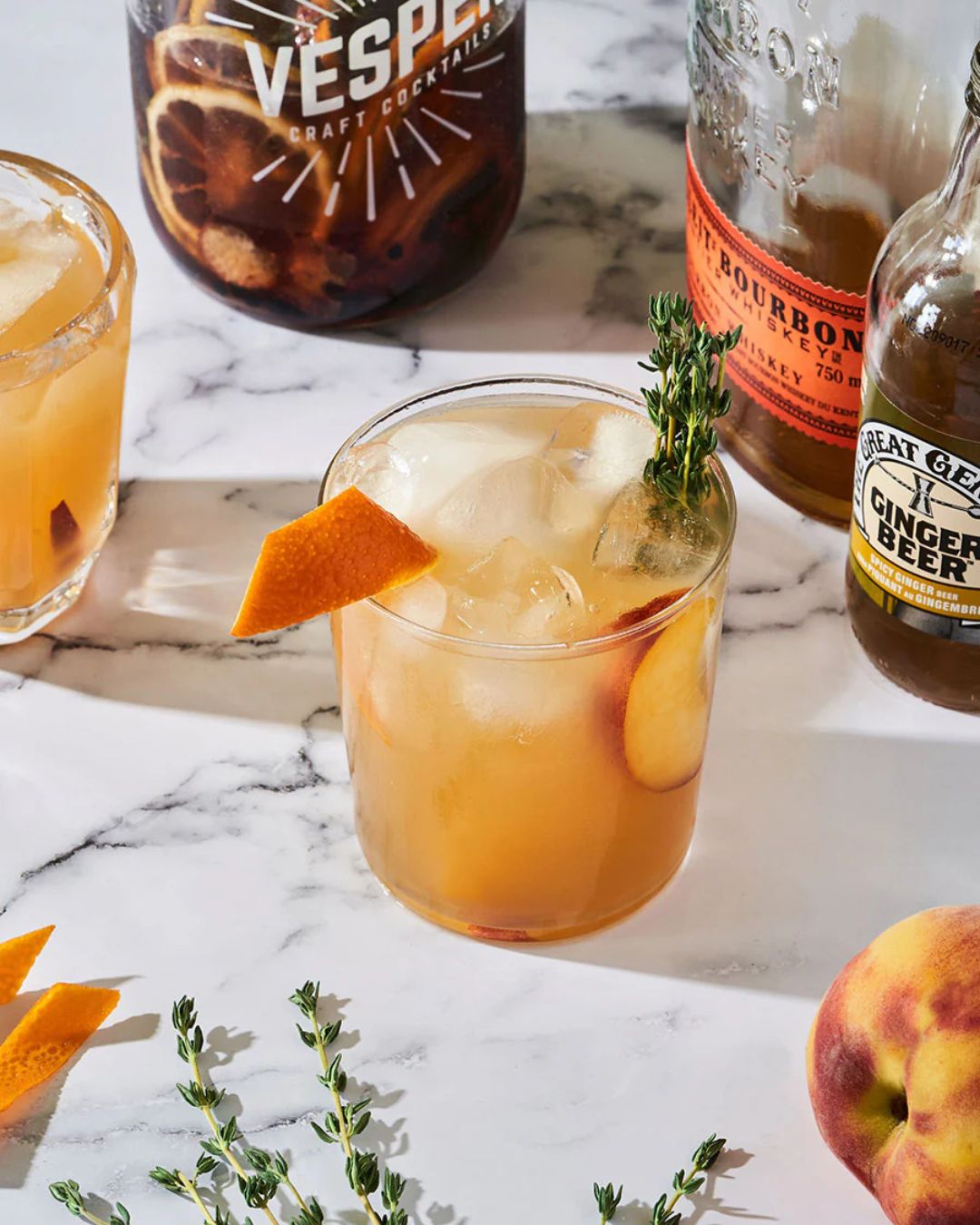 Bourbon Peach Smash Vesper 