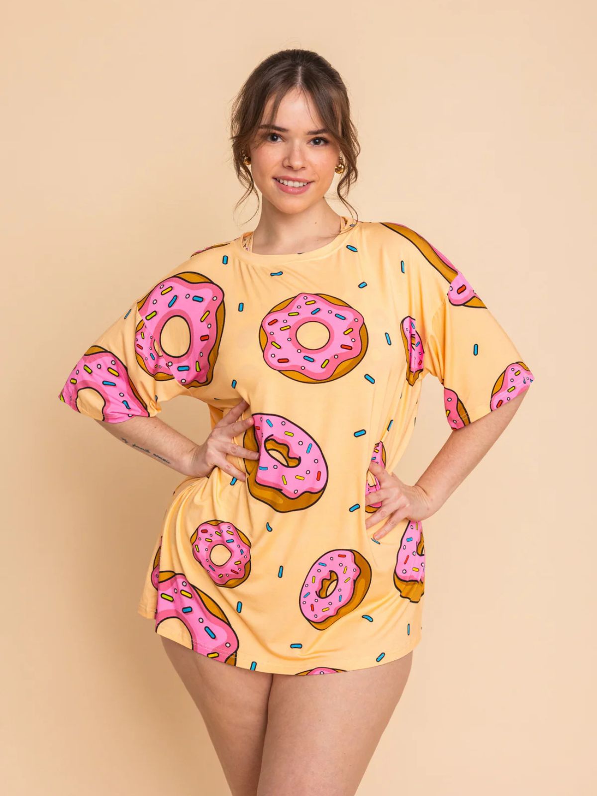 T-Shirt long Unisexe "I DONUT CARE" Pop Underwear