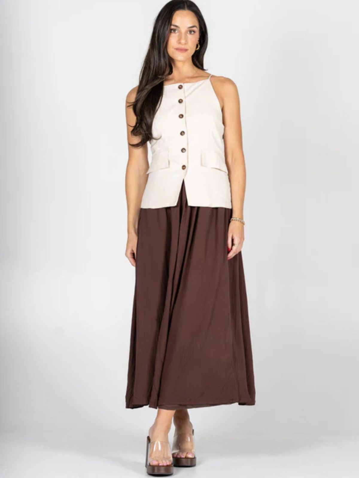 Robe deux pièces avec gilet et jupe C