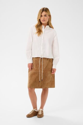 Chemise courtes avec ligne à la manches Cream 