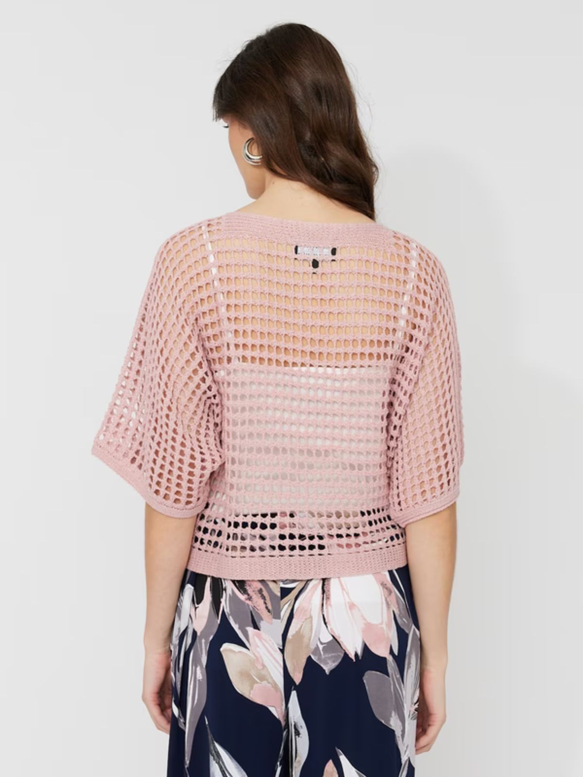 Chandail en tricot ajouré à manches larges Frank Lyman 