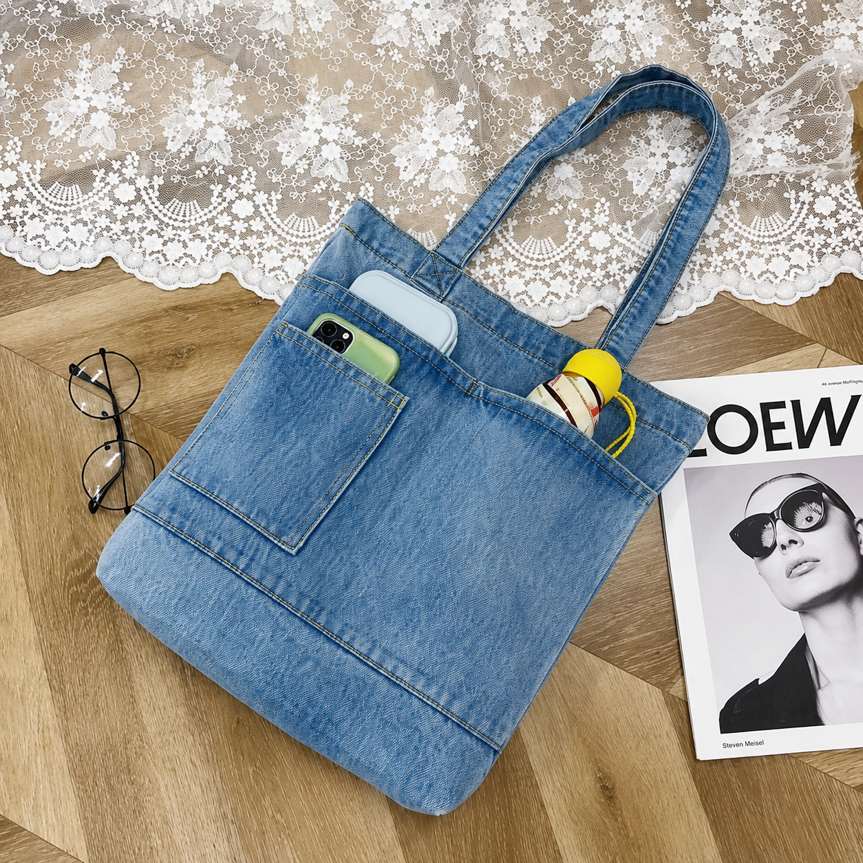 Sac fourre-tout en denim