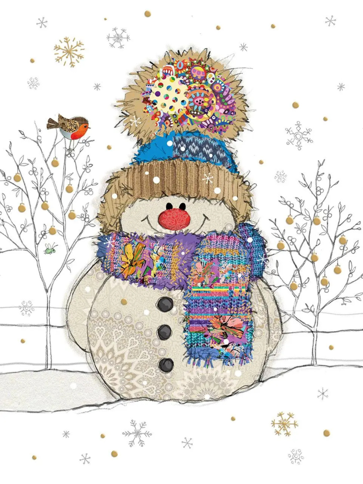 carte - bonhomme de neige