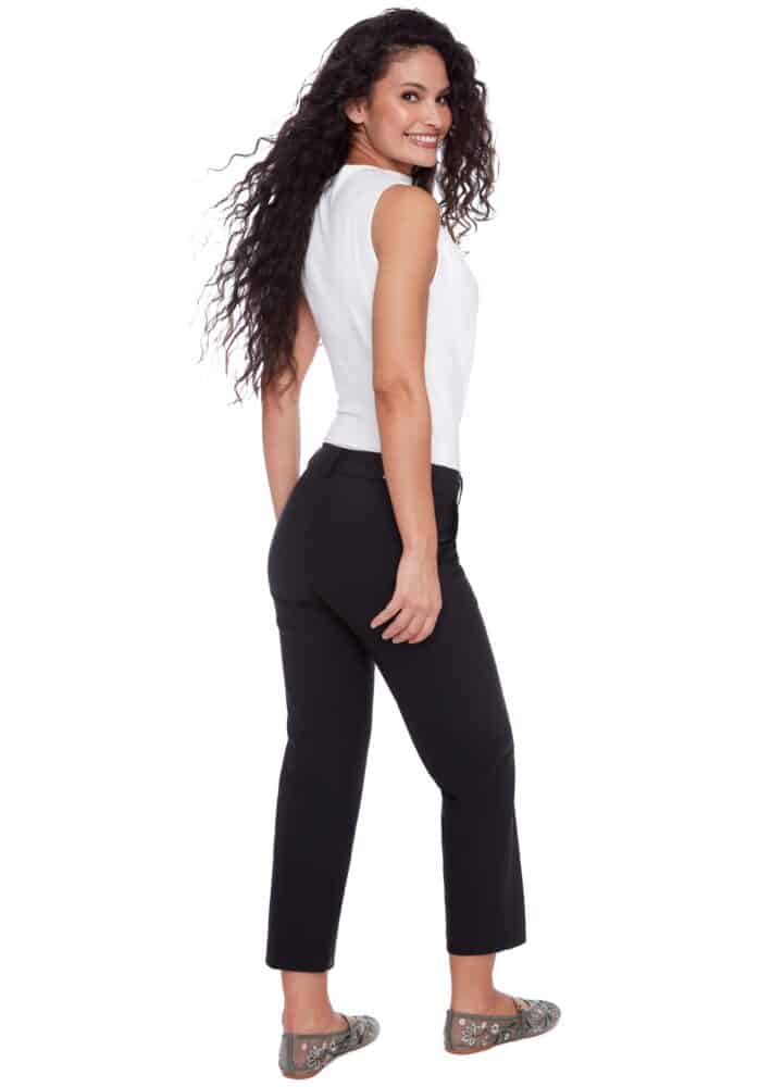 Pantalon droit raccourci en ponte de précision ILTM