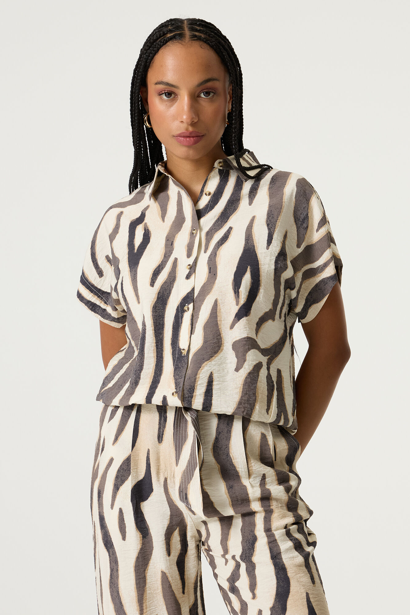 Chemise à manches courtes avec motifs Garcia 