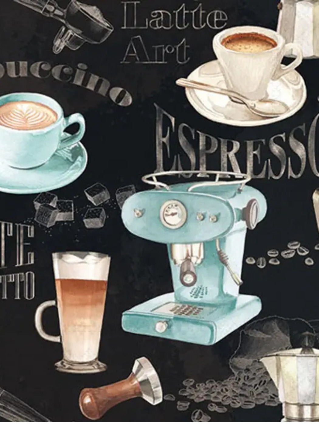Serviette à Cocktail - Barista Black 