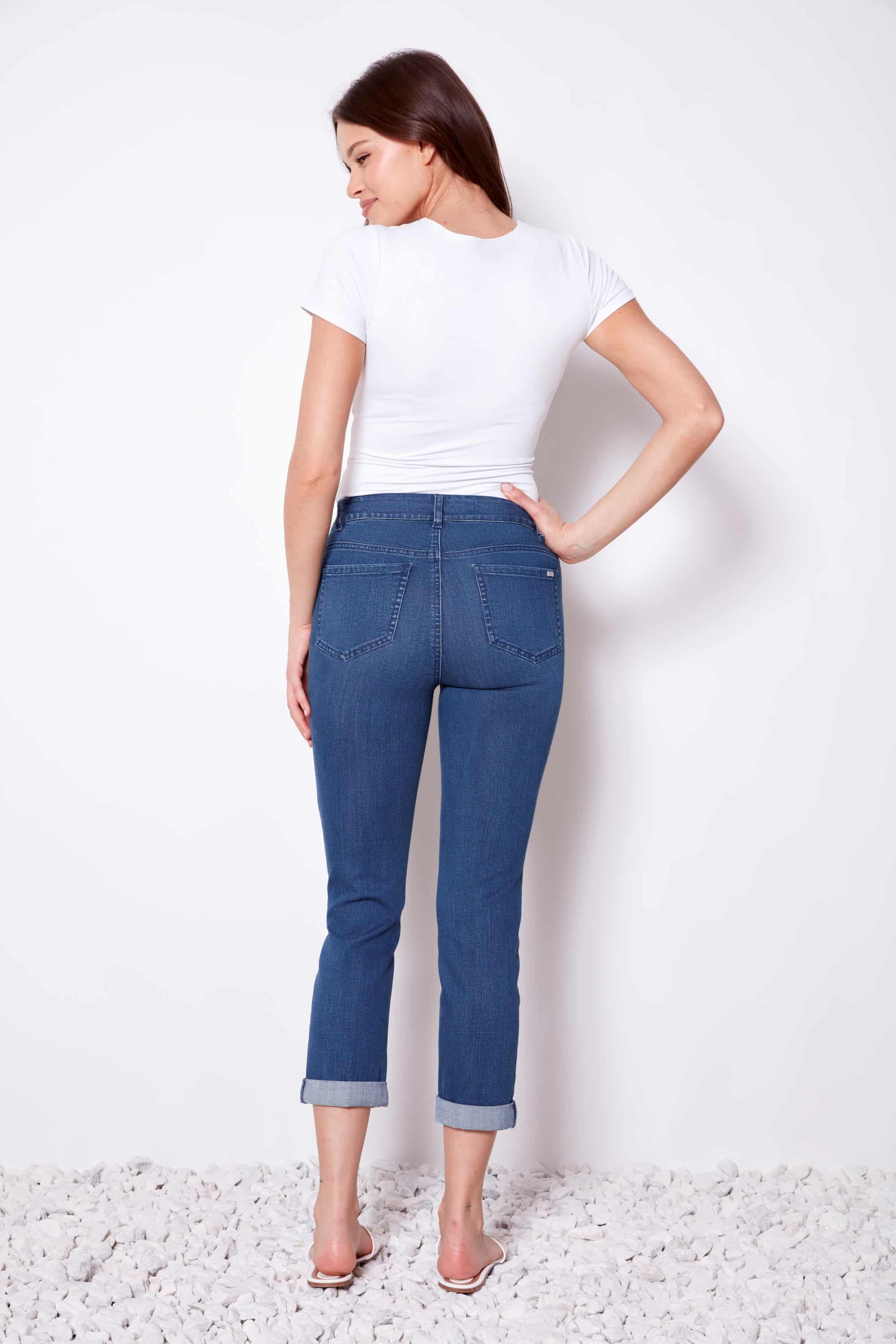 Pantalon en denim raccourci Up!
