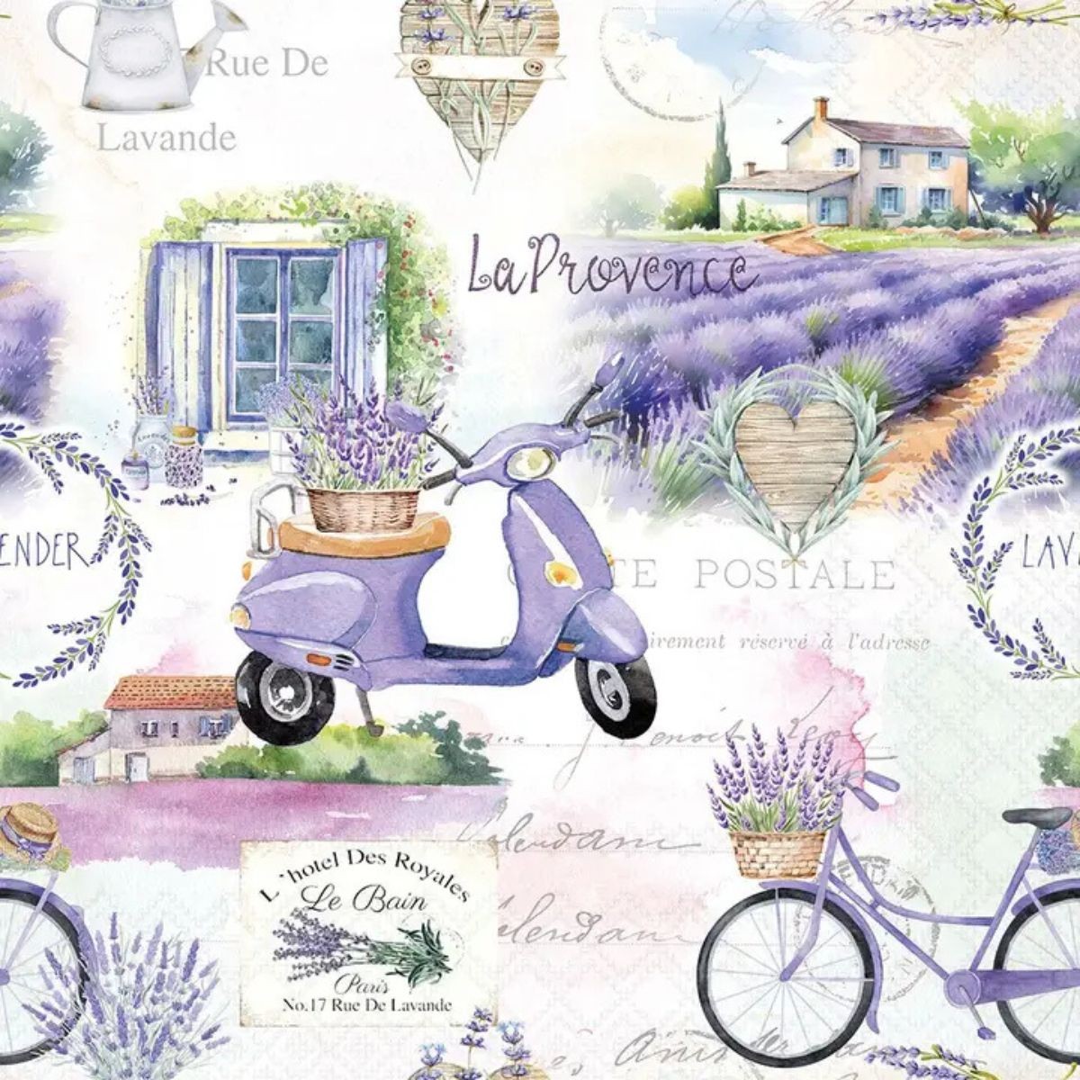 Serviette de cocktail - La Provence Elegant Gifts