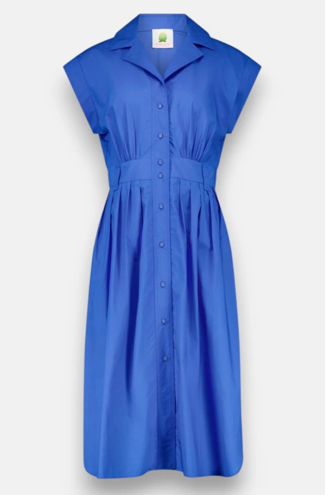 Robe chemise midi bleue en popeline de coton Princess Goes Hollywood 