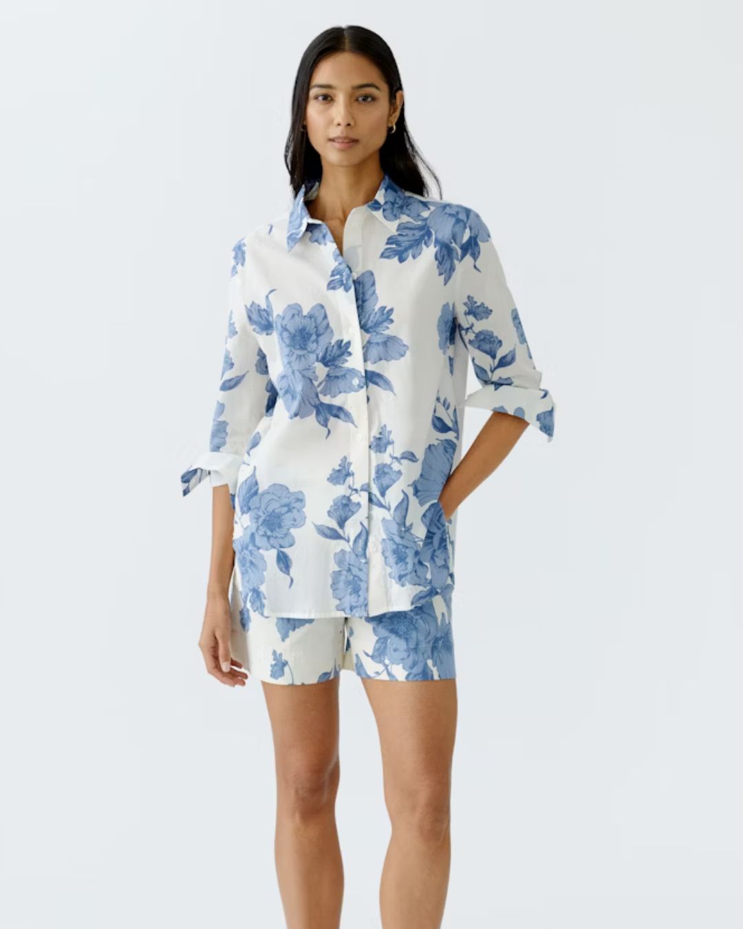 Chemisier long avec Fleur OUI 92934