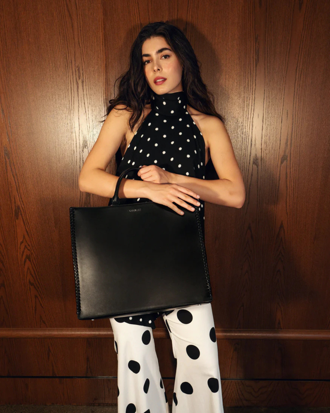 Le Eloise - Sac fourre-tout 2-en-1 en cuir vegan noir