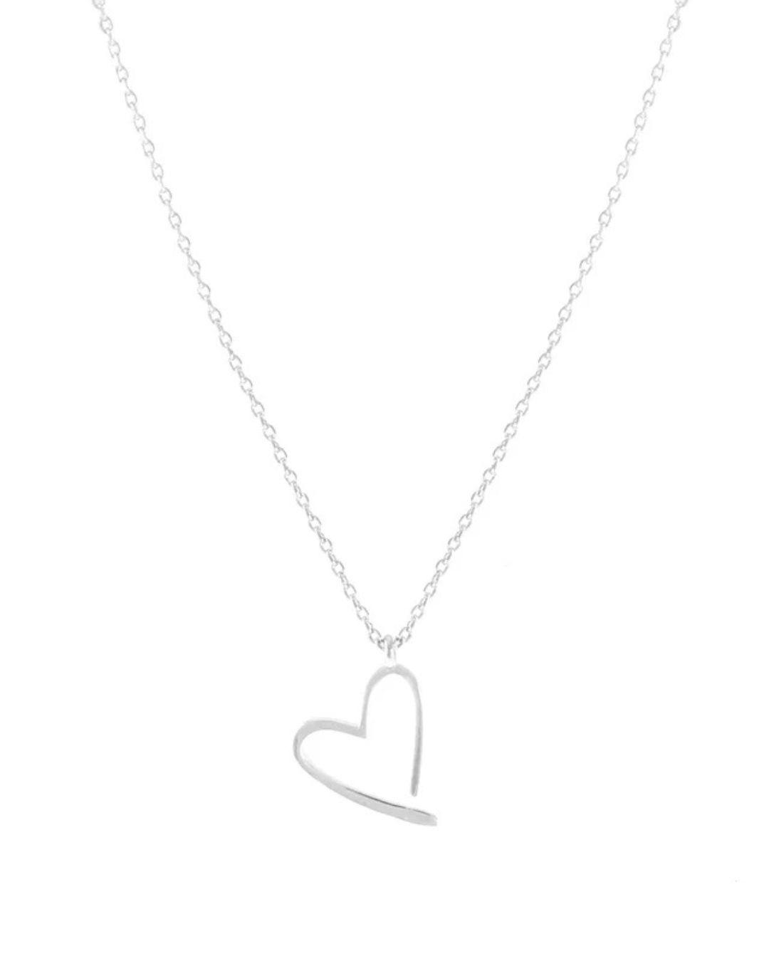 Collier avec coeur silver Jackie J YAM908N