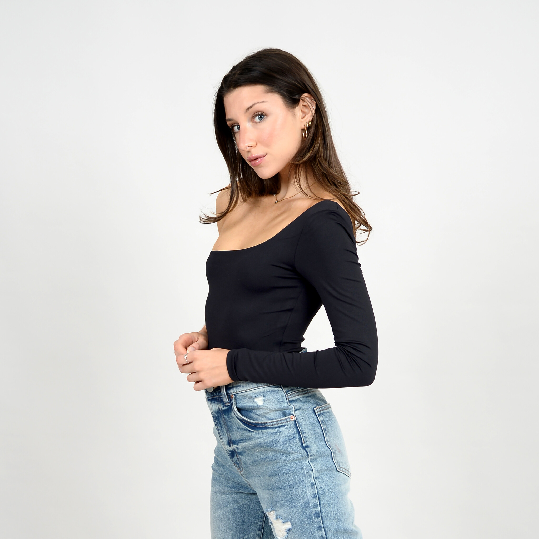 Tani 1 Shoulder Longsleeve Bodysuit Second Skin 75T143S 