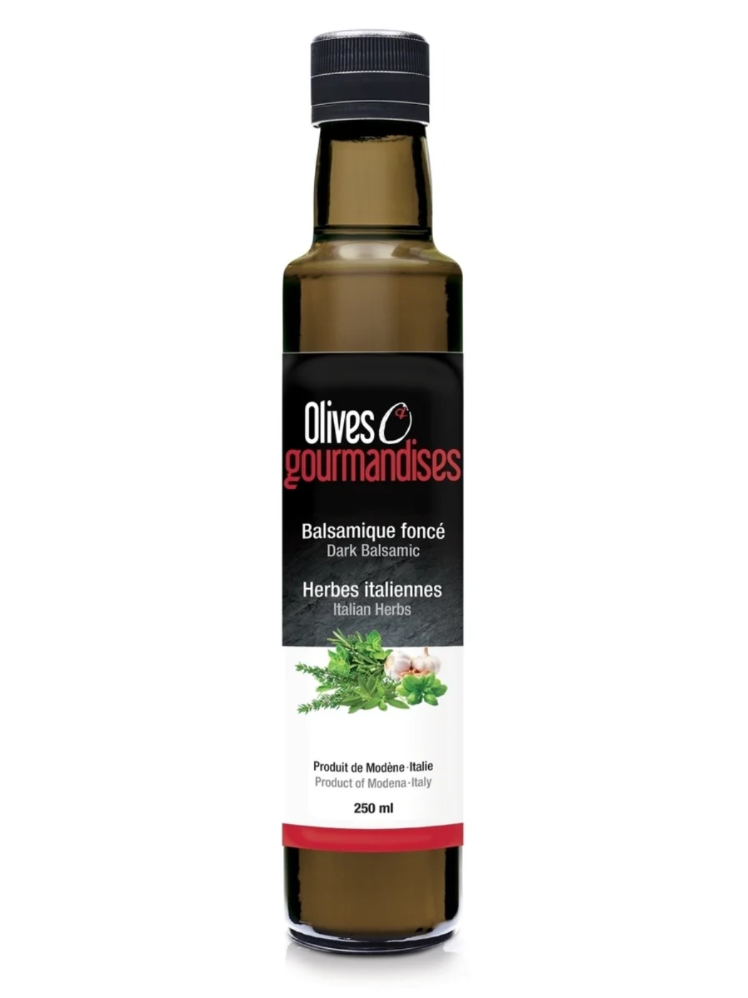  Balsamique foncé Herbes Italiennes 250 ml Olives et Gourmandises