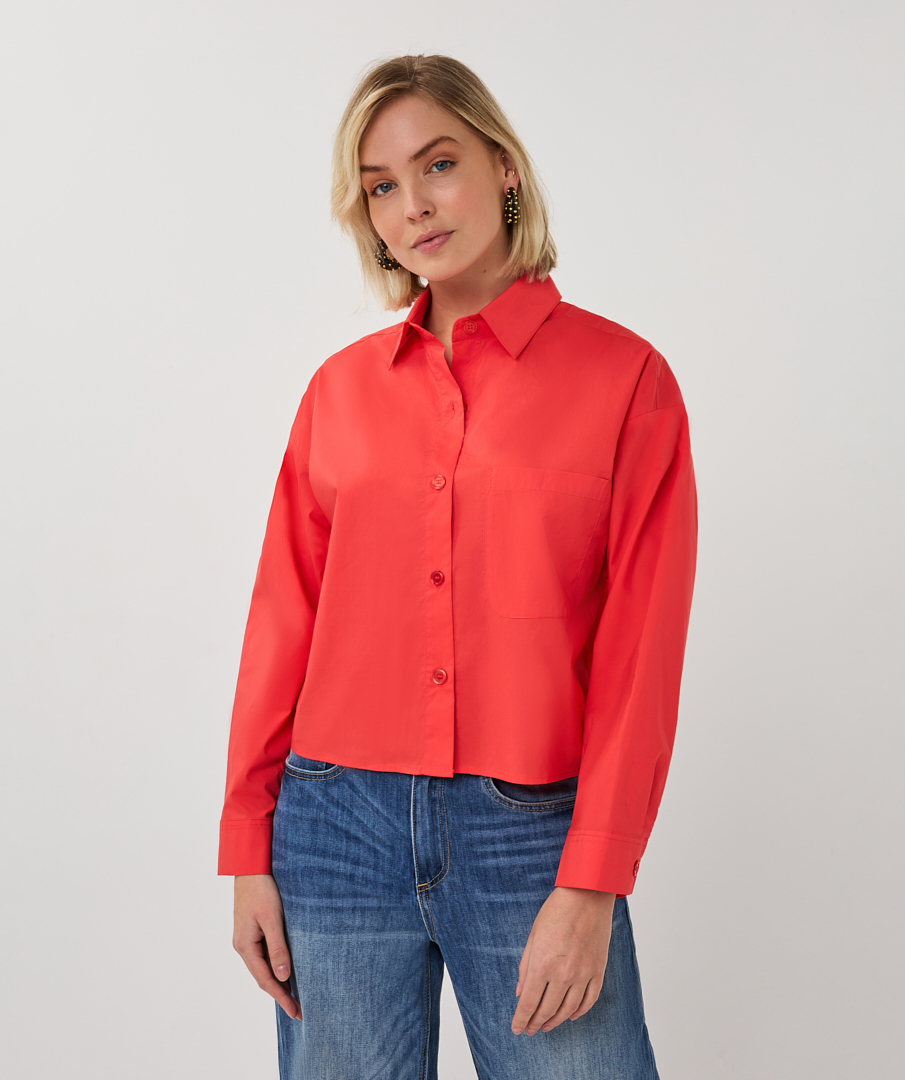 Blouse courte à manches retroussées Esqualo 