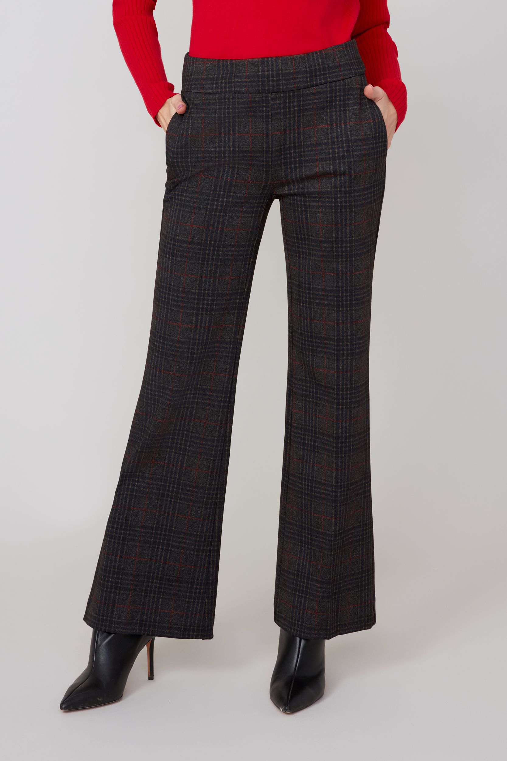 Pantalon évasé à carreaux Renuar R10054
