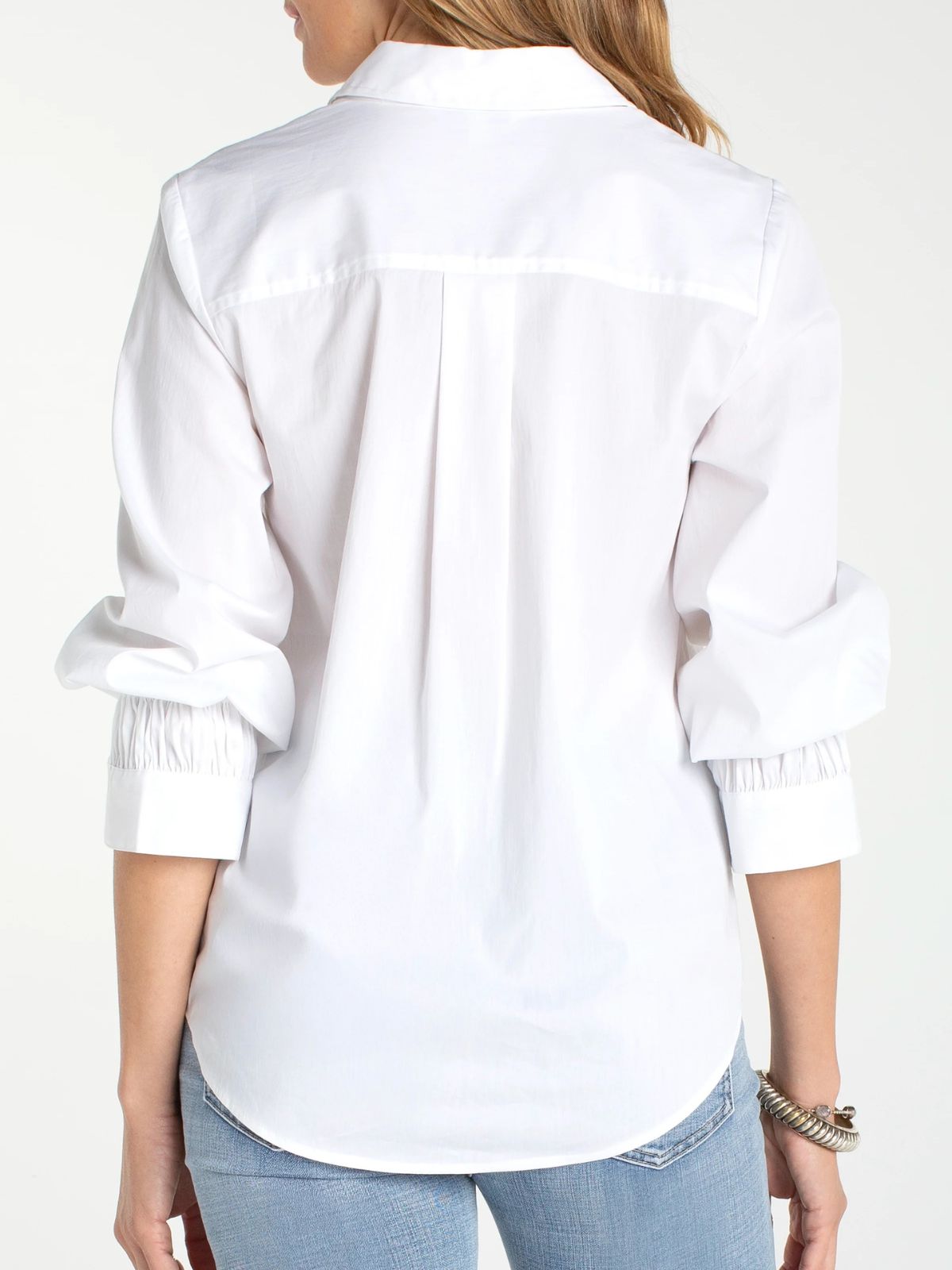 Haut tissé boutonné à manches ajustables Liverpool