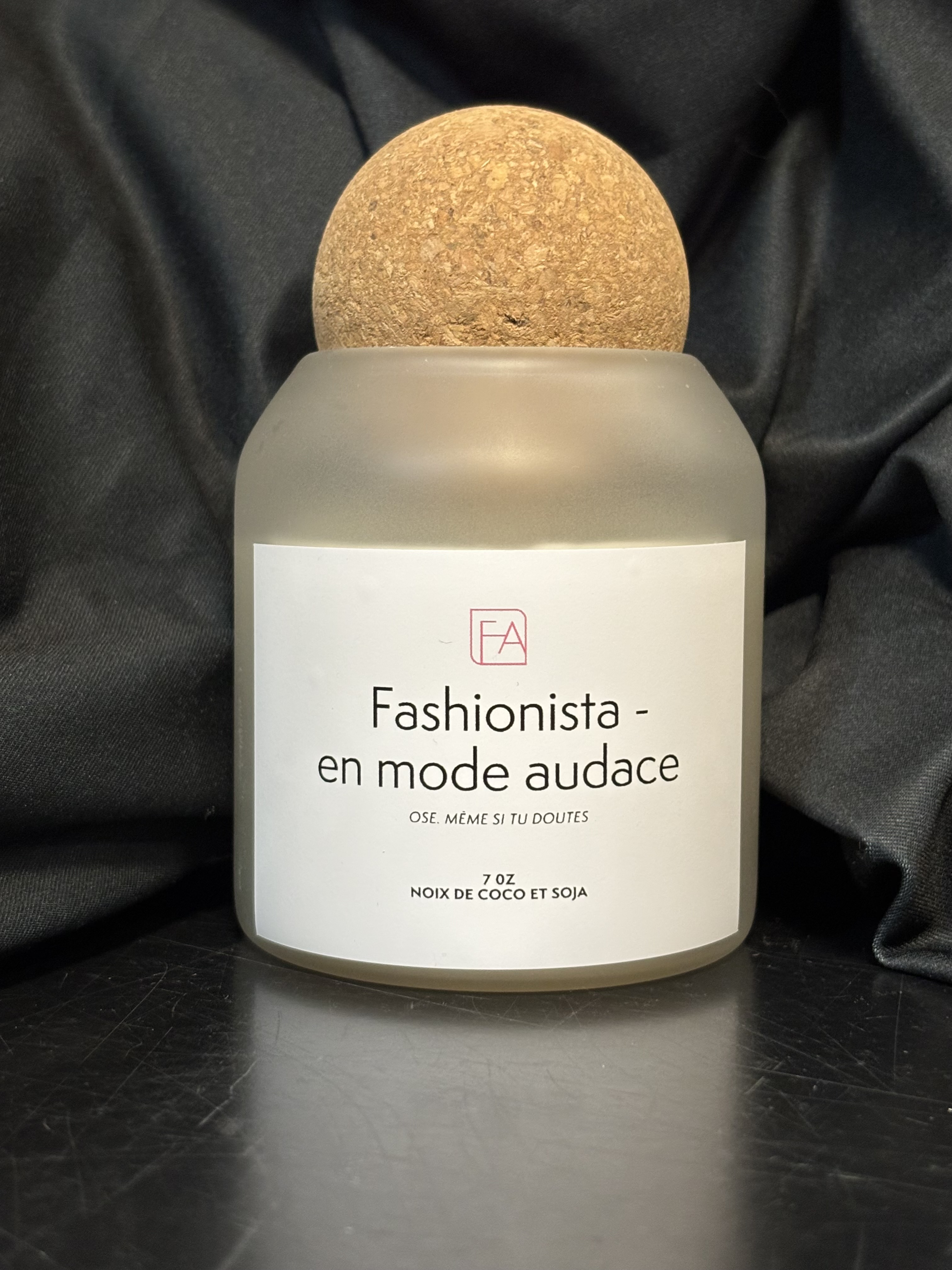 Chandelle Fashionista- en mode audace (Poire et Mandarine)