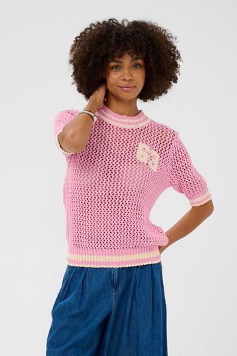 Pullover crochet à manches courtes Cualika Culture 