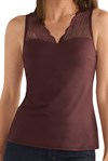Camisole Mastectomie à Encolure en V avec Dentelle et Soutien-Gorge intégré Amoena 44470 