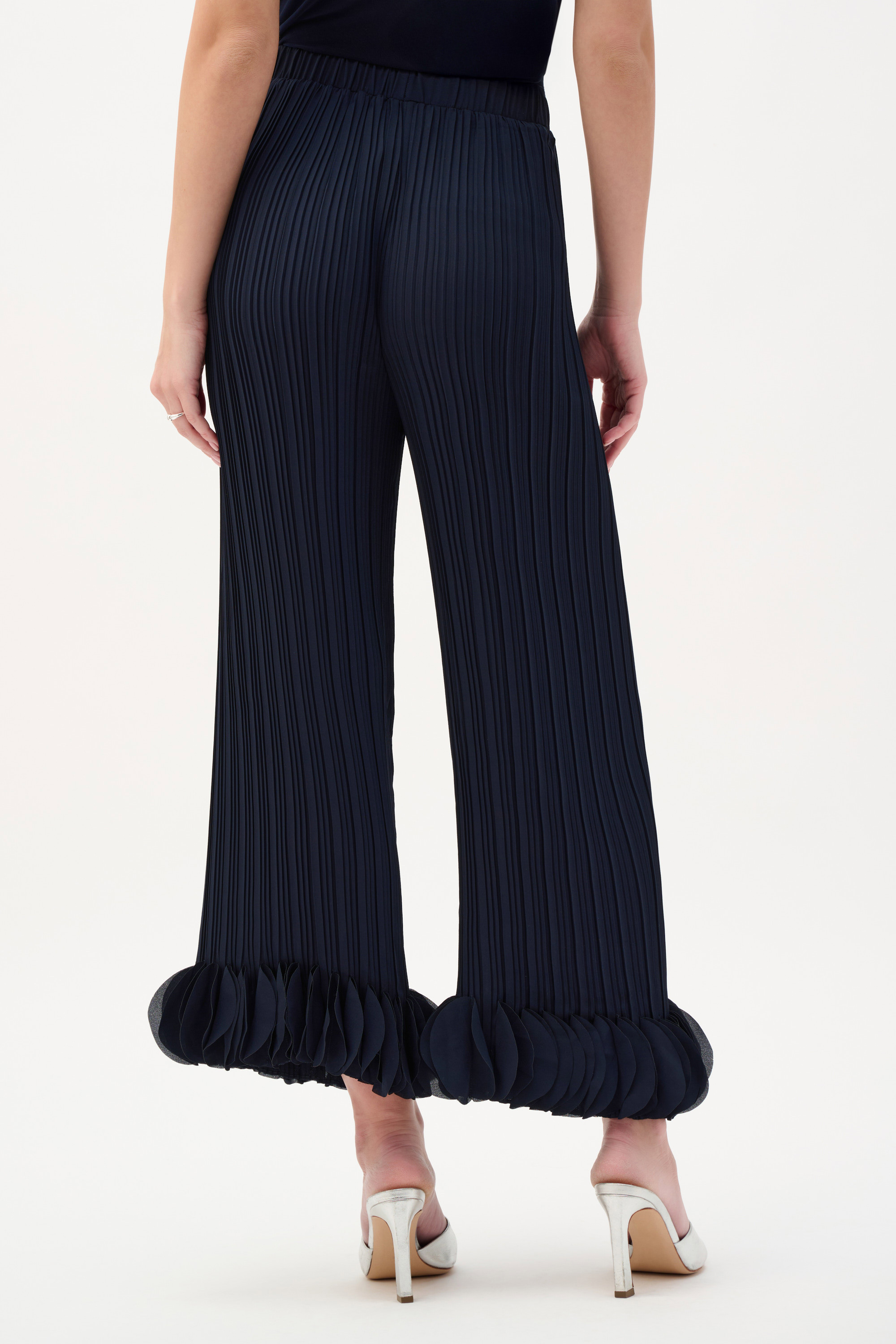 Pantalon plissé à jambes larges en georgette Joseph Ribkoff 