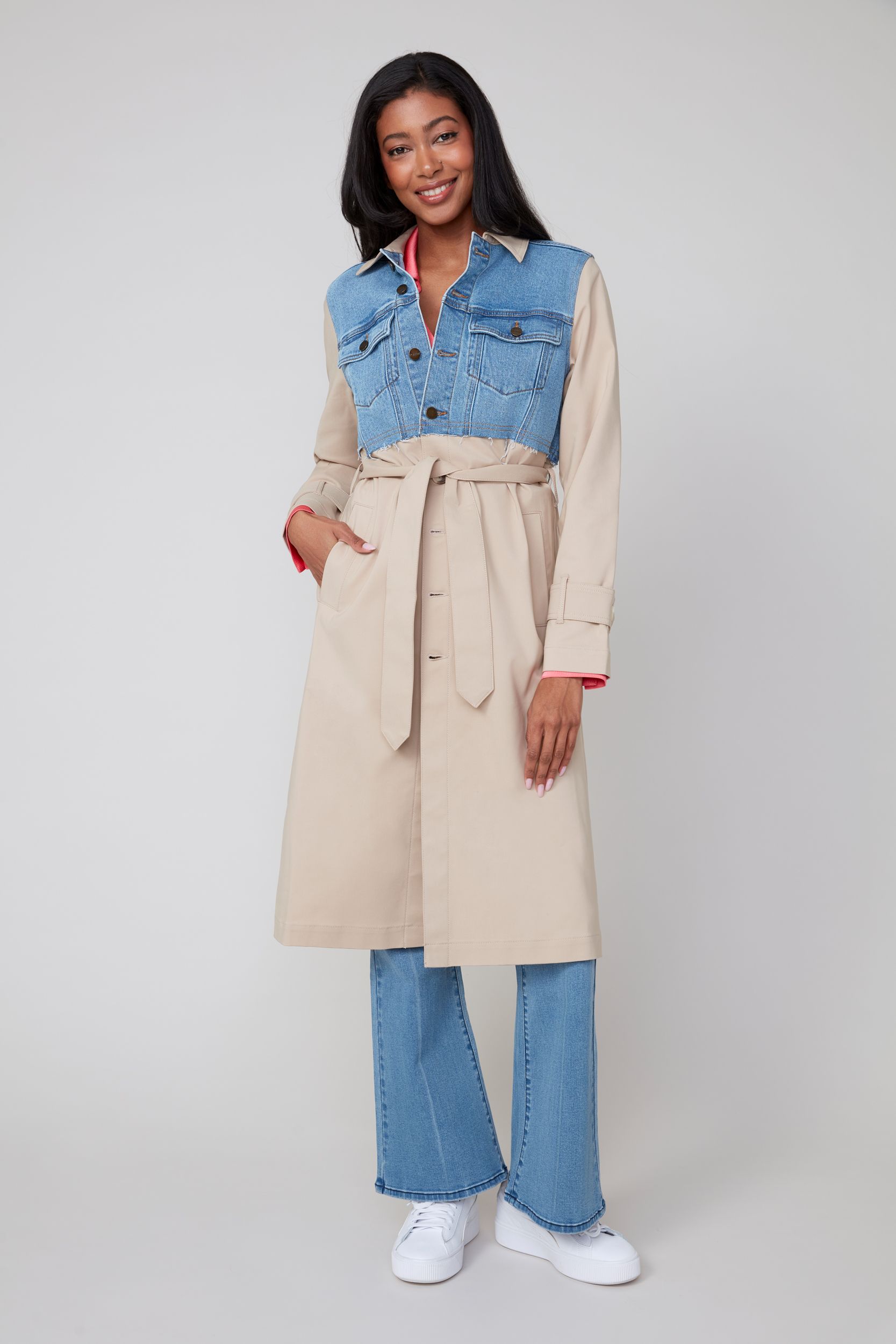 Manteau long avec jeans Renuar
