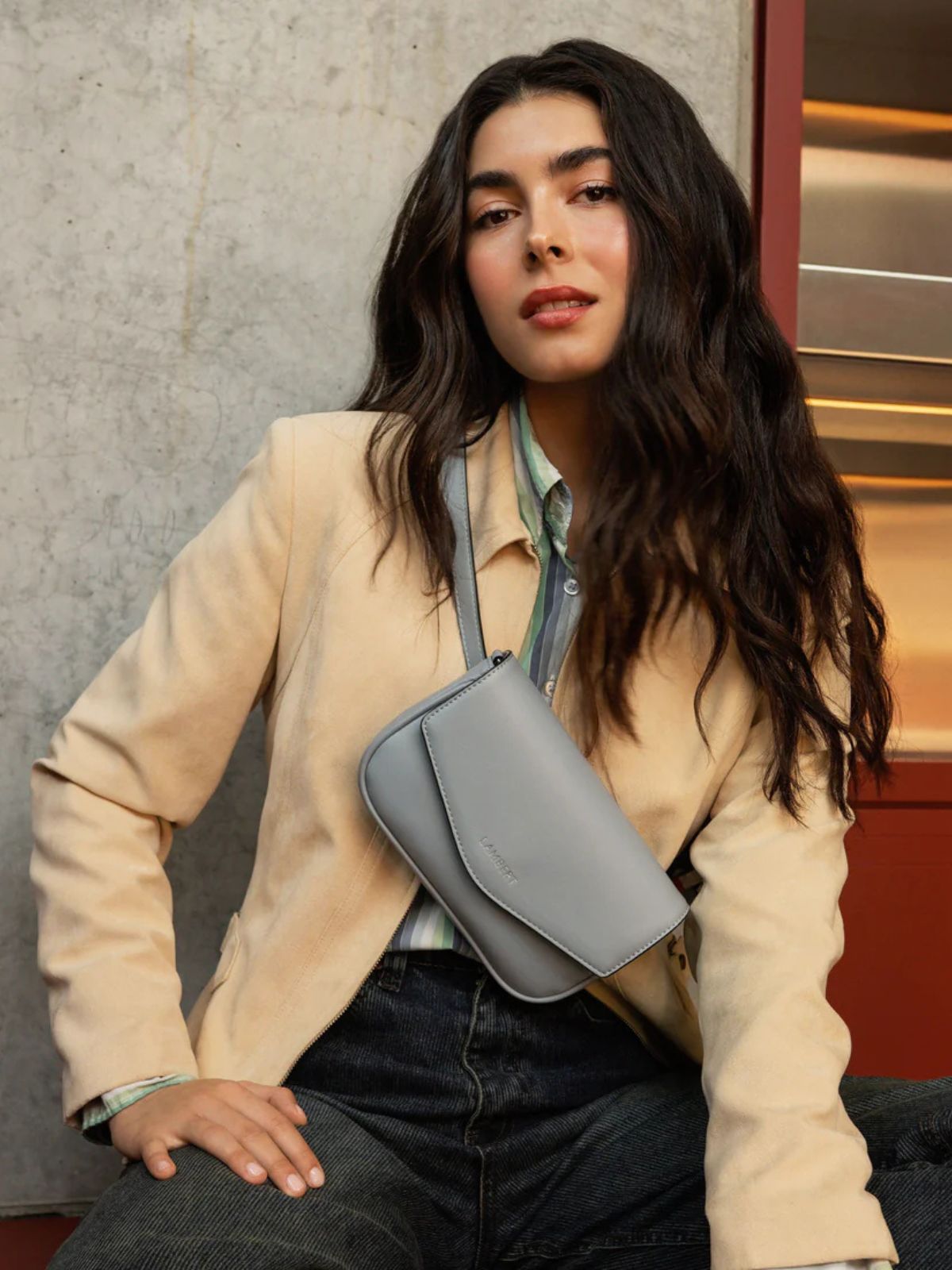 Sac à main 2-en-1 en cuir vegan storm Le Gabby Lambert 