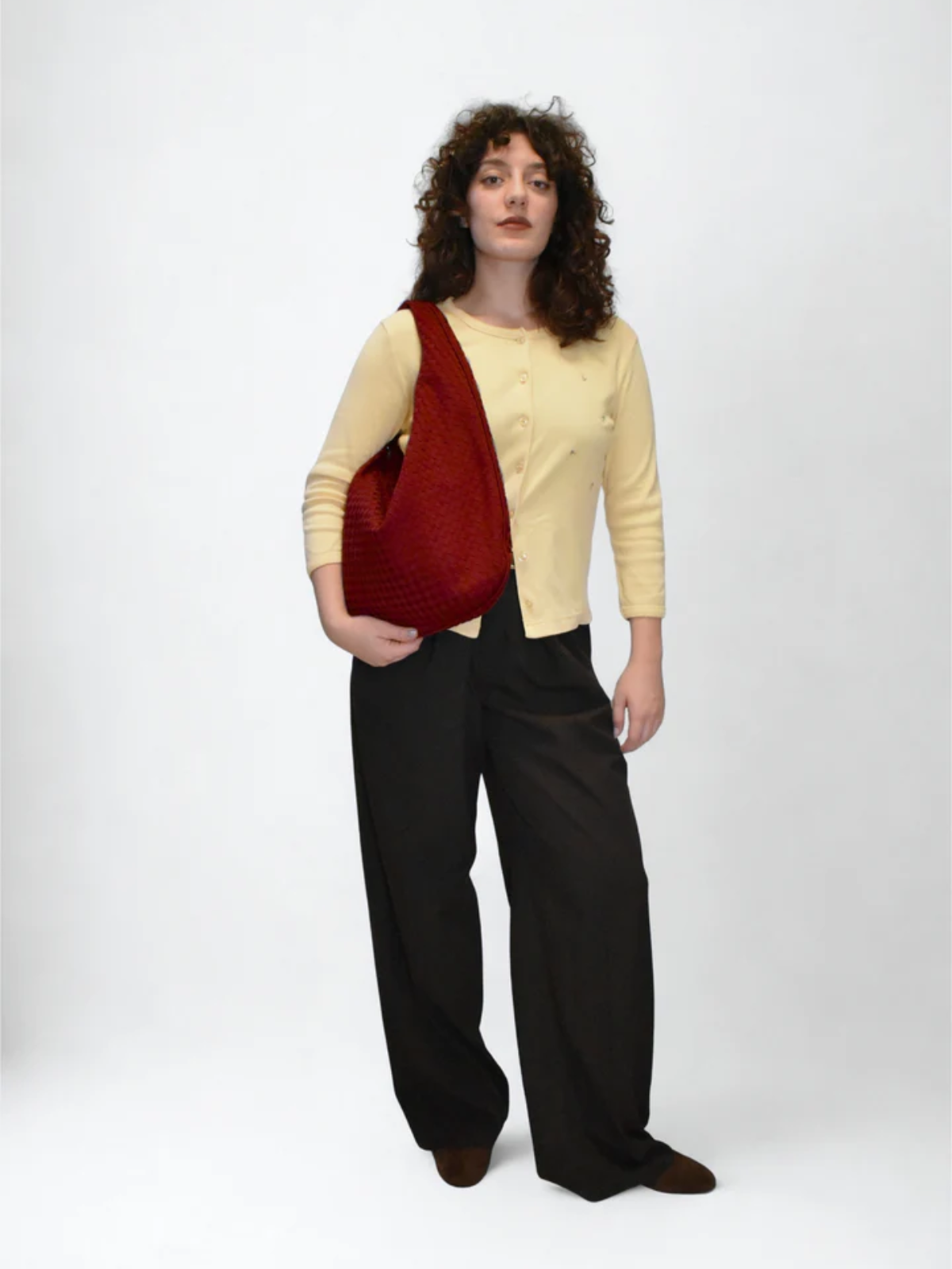 Sac à mains NÉOPRÈNE TRESSÉ BRUME HVISK