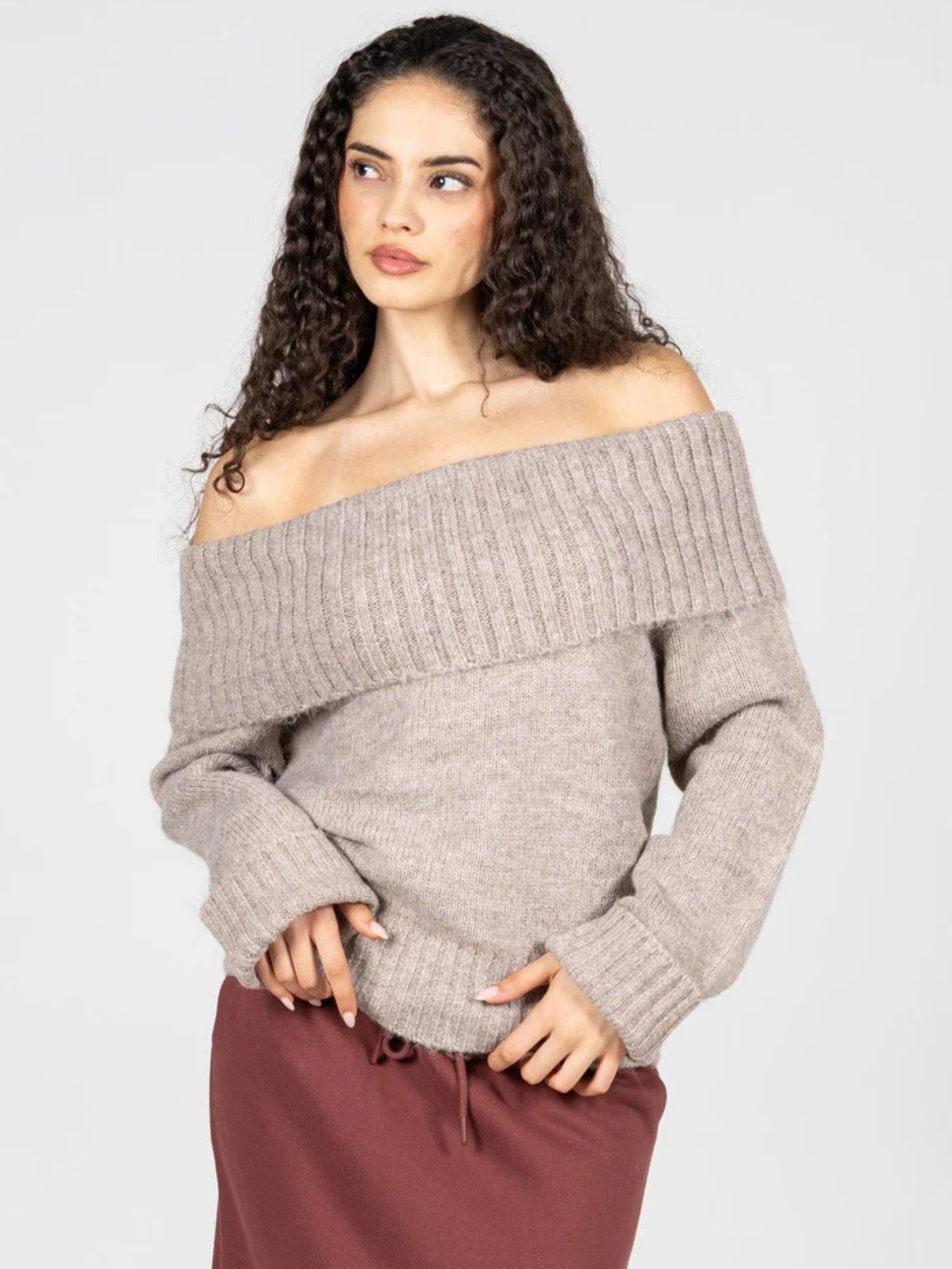 Pull à épaules dénudées C