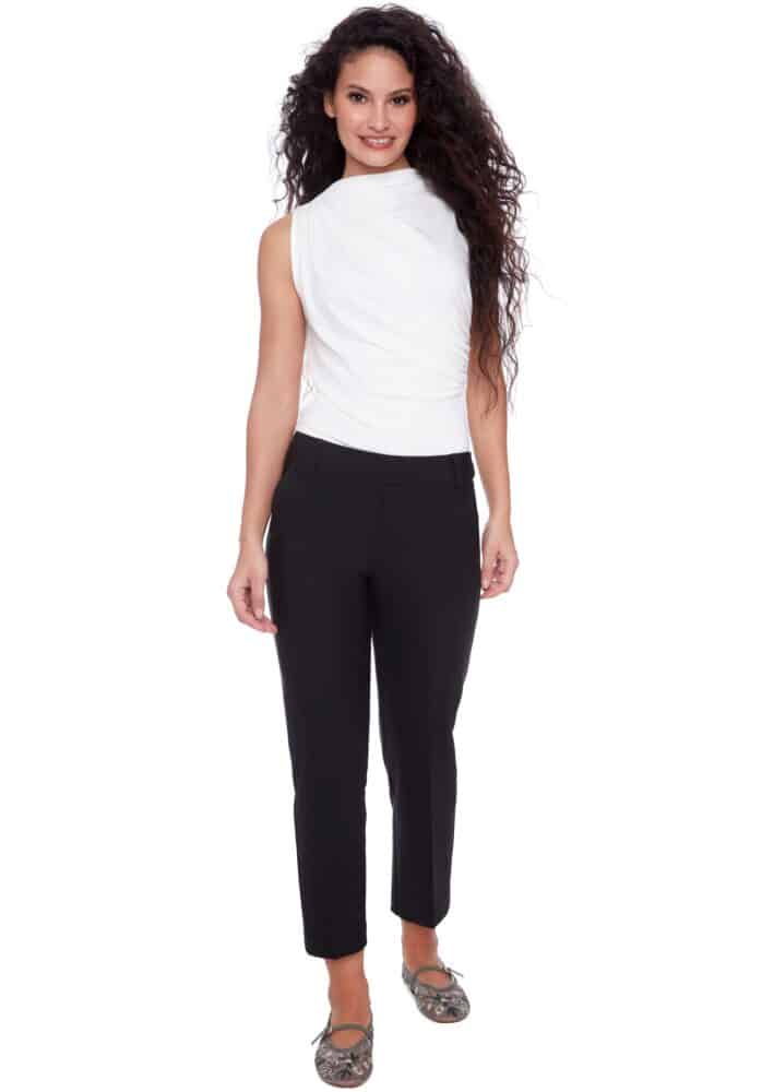 Pantalon droit raccourci en ponte de précision ILTM